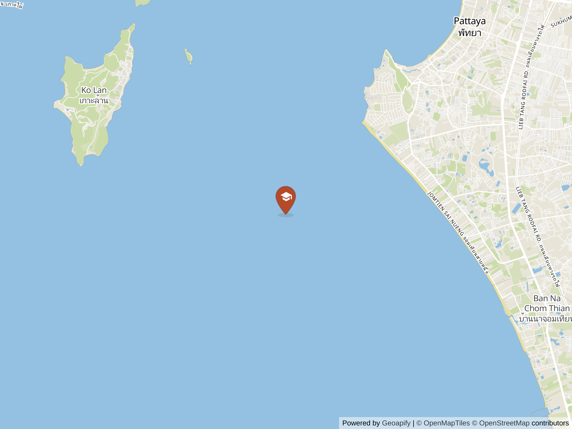 Map of Regents International School Pattaya