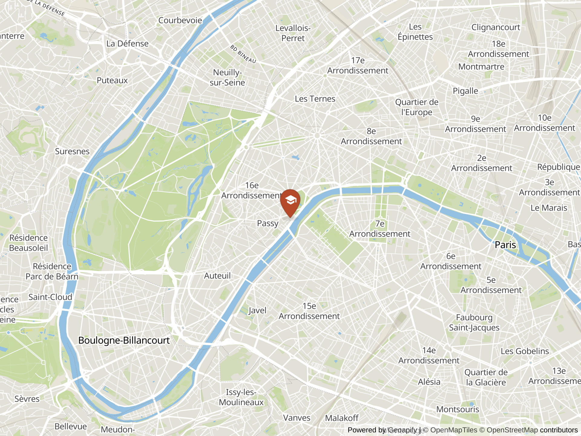 Map of International School of Paris
