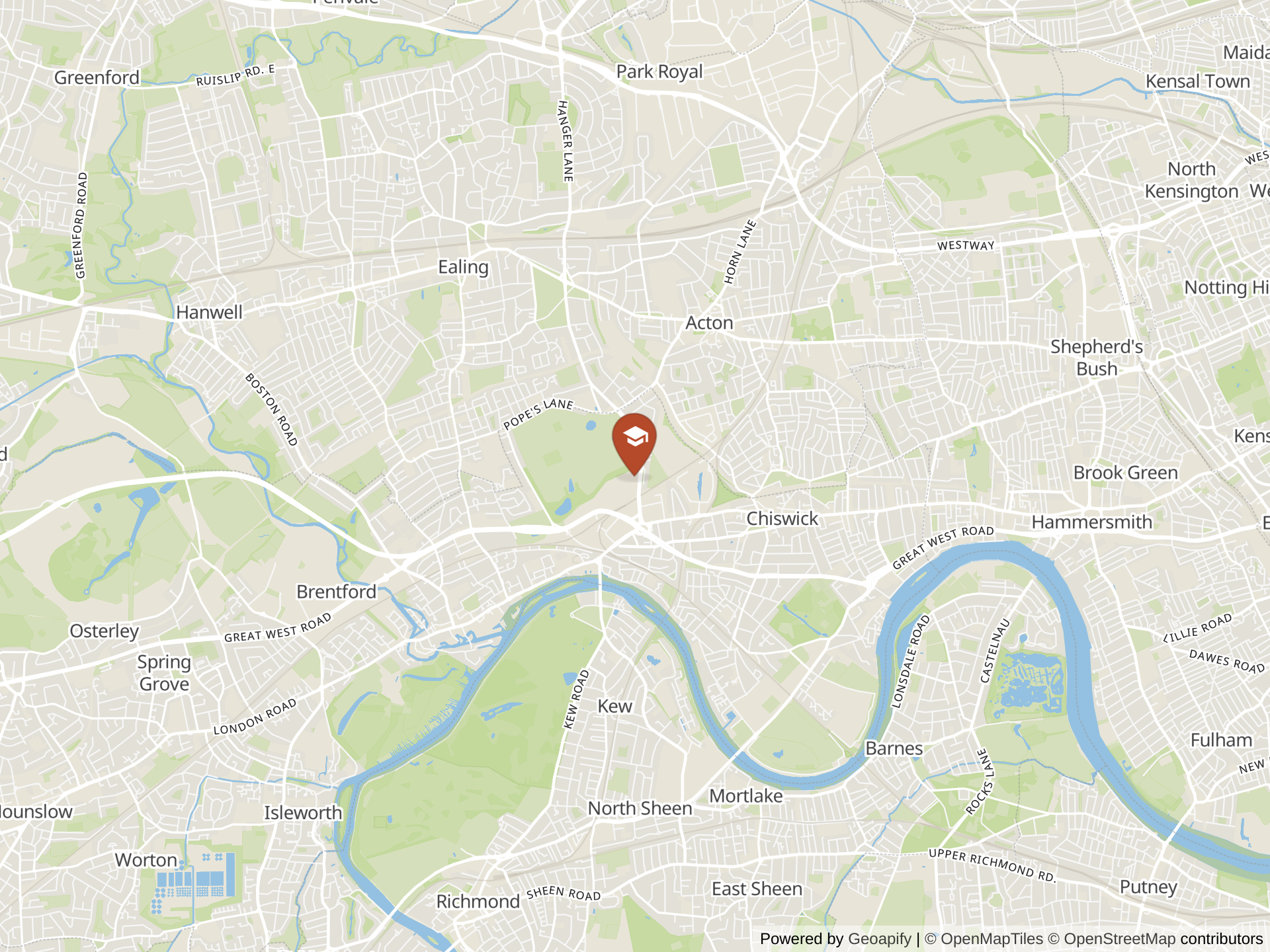 Map of International School of London, London