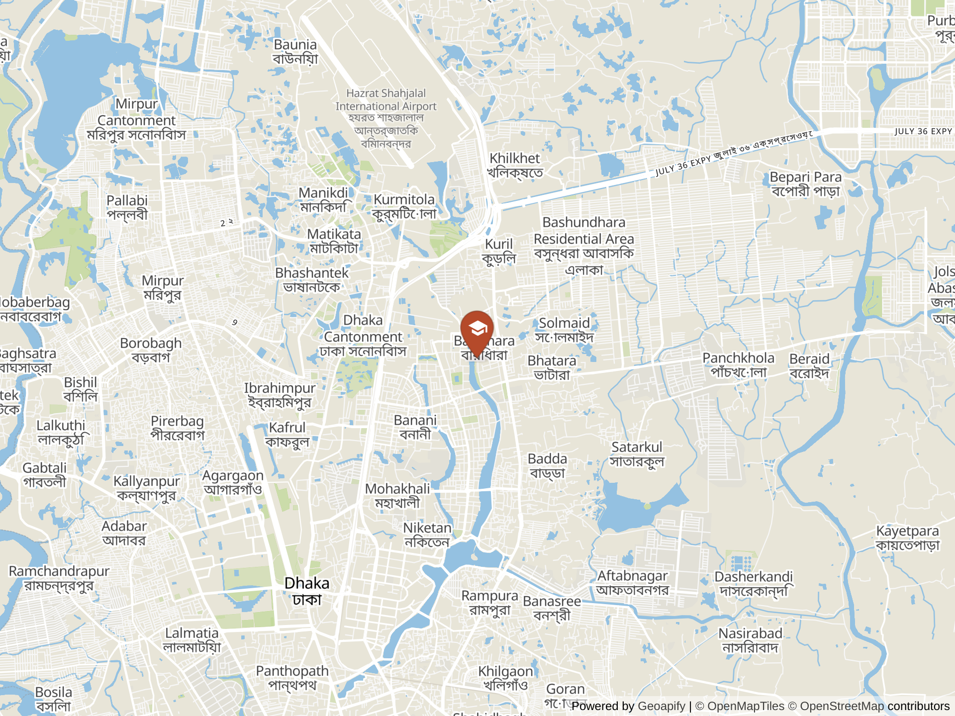 American International School Dhaka 지도