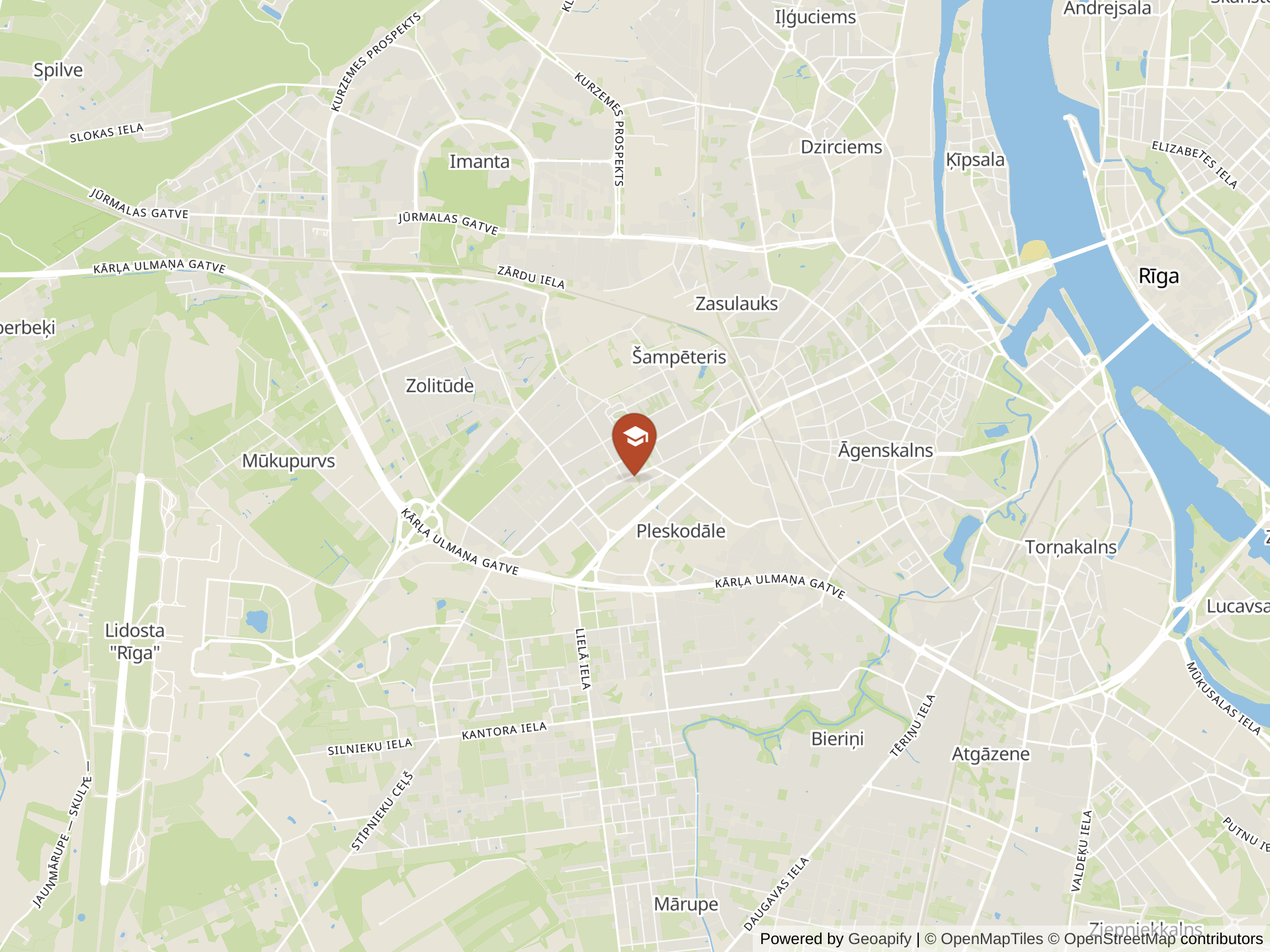 Map of International School of Riga