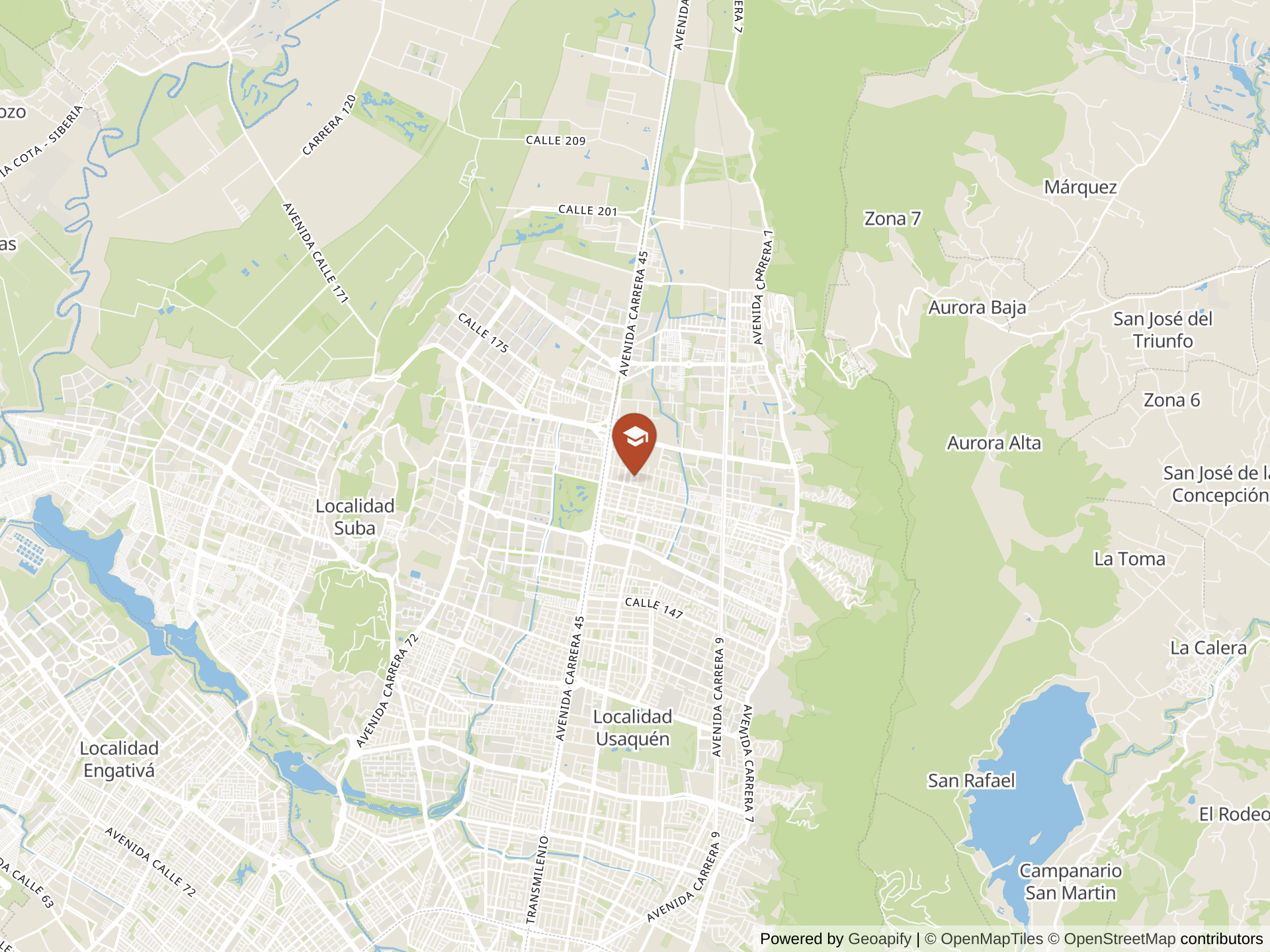 Map of Gimnasio Campestre