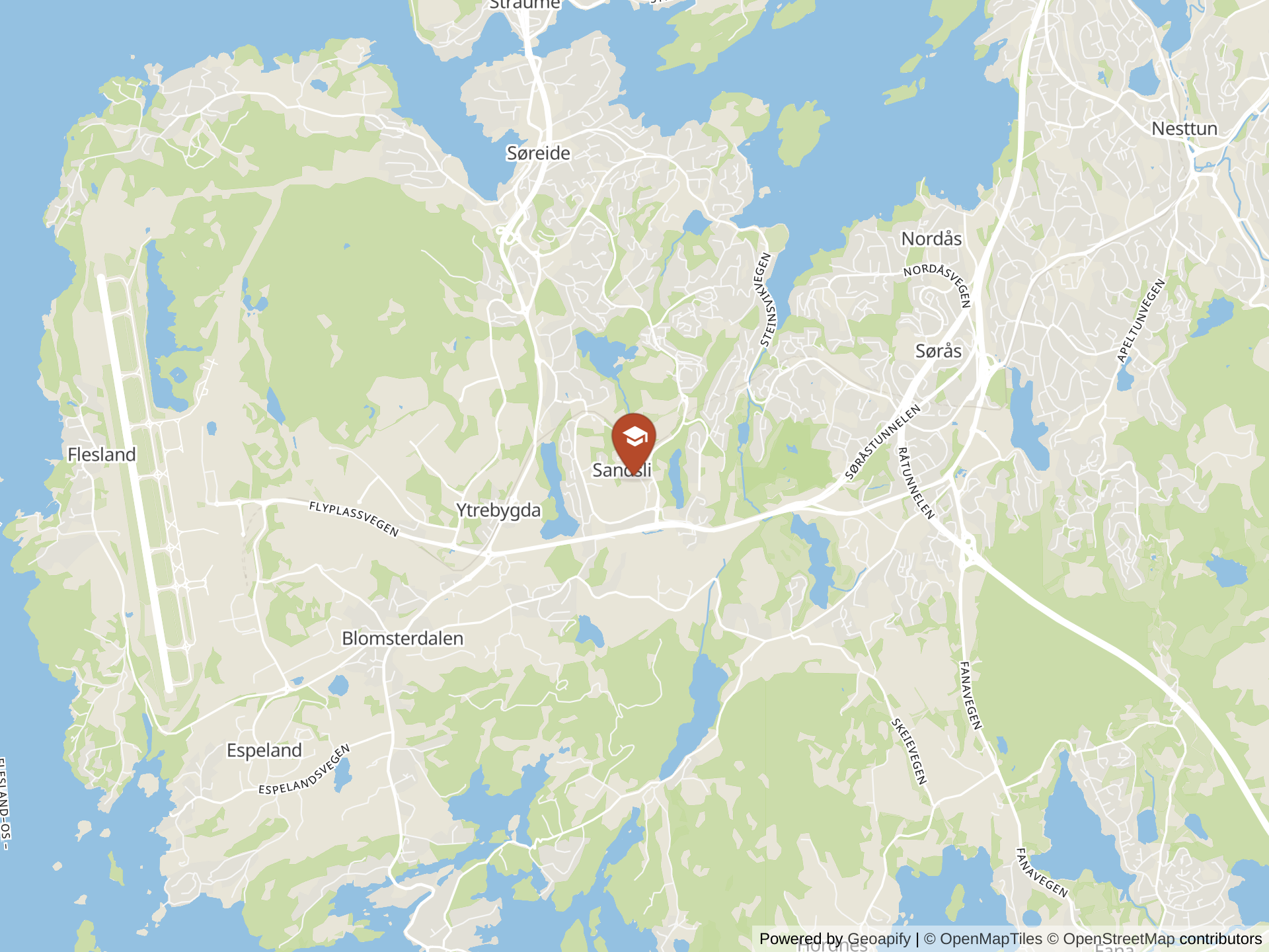 Map of International School of Bergen