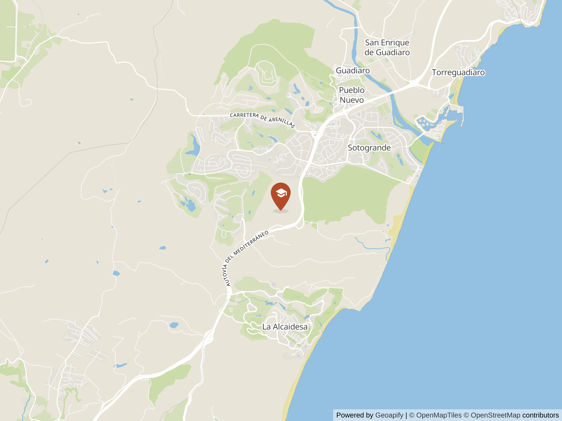 Map of Sotogrande International School