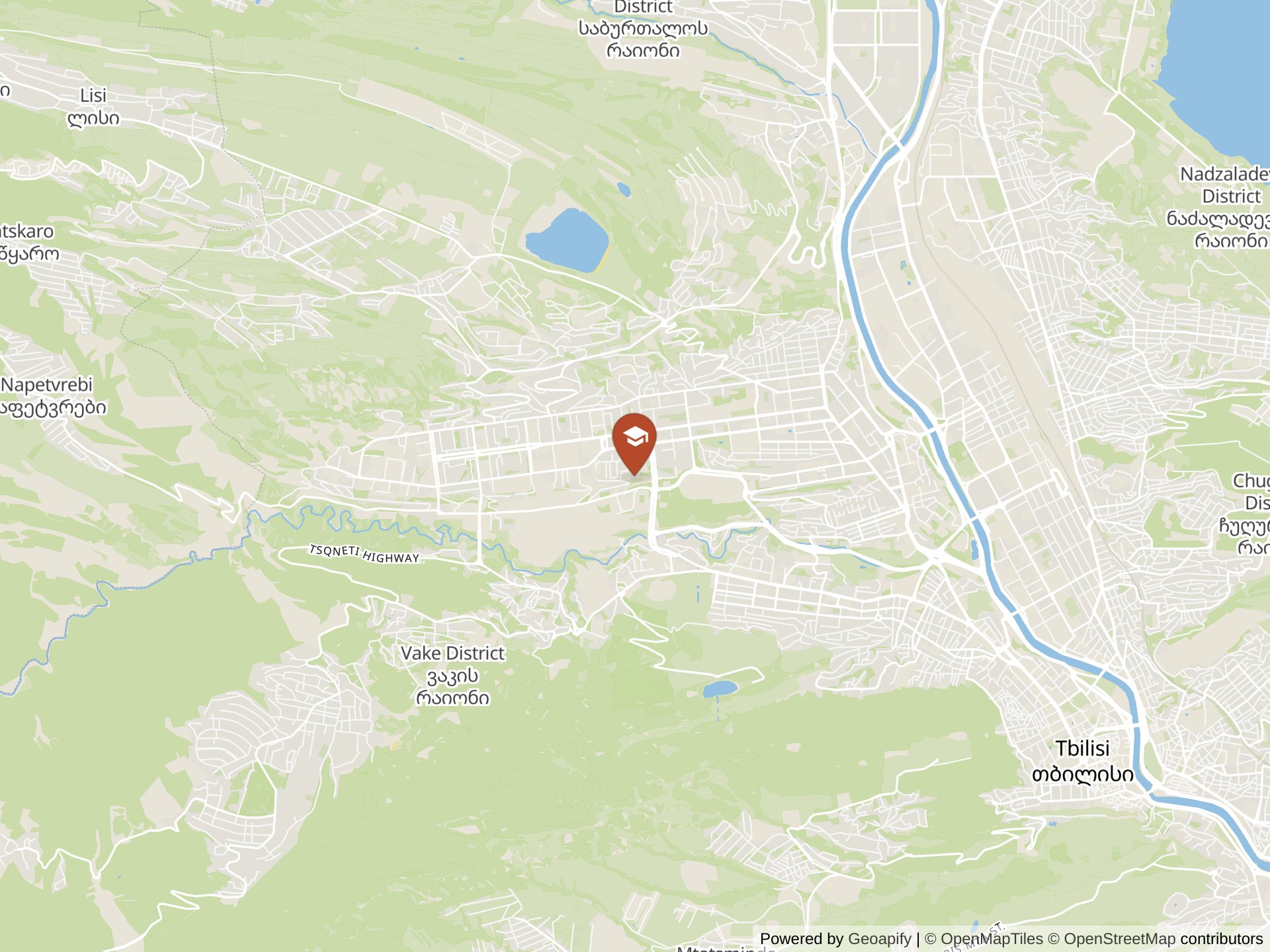 Map of European School Tbilisi