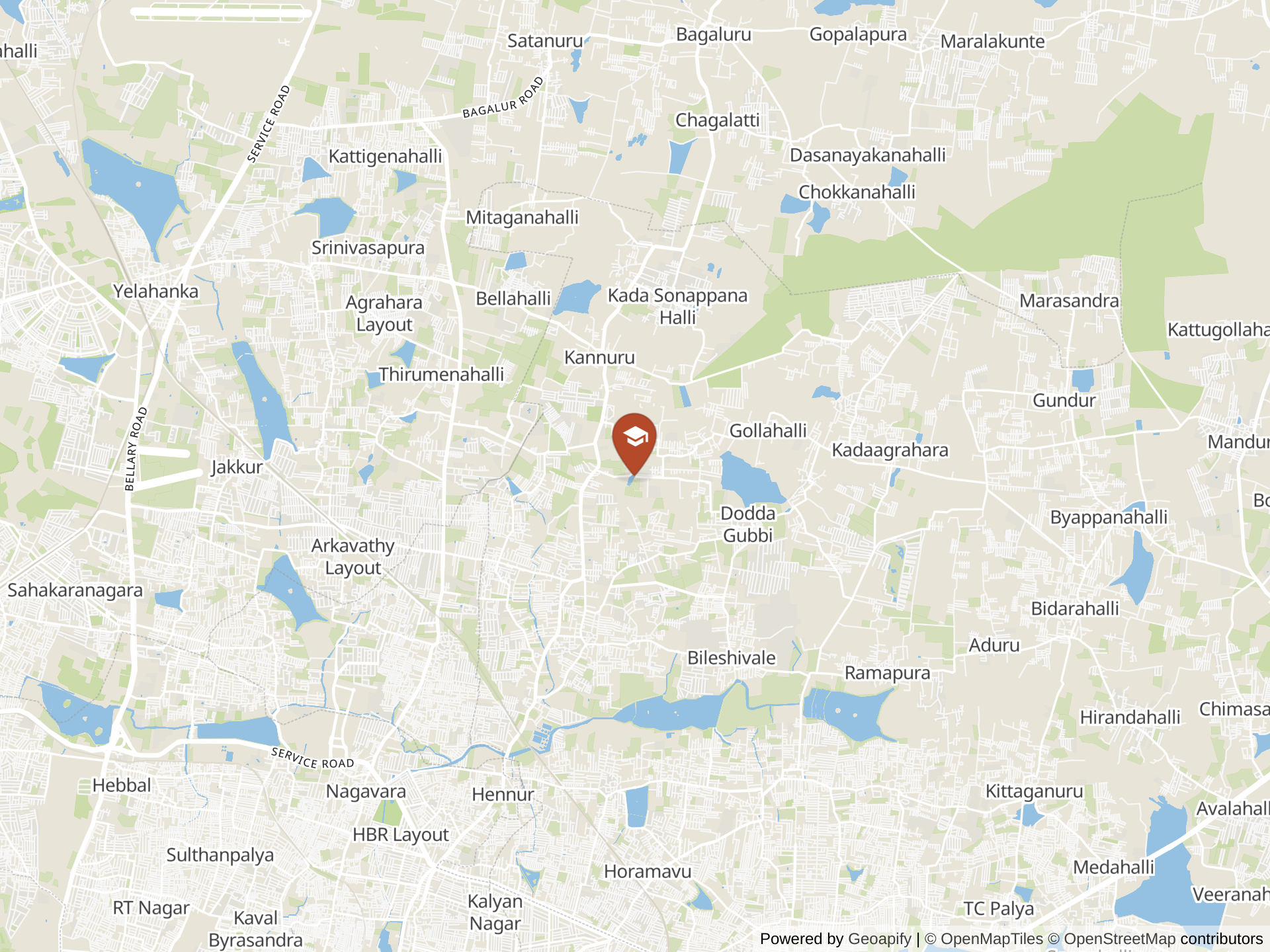 Map of Bangalore International School