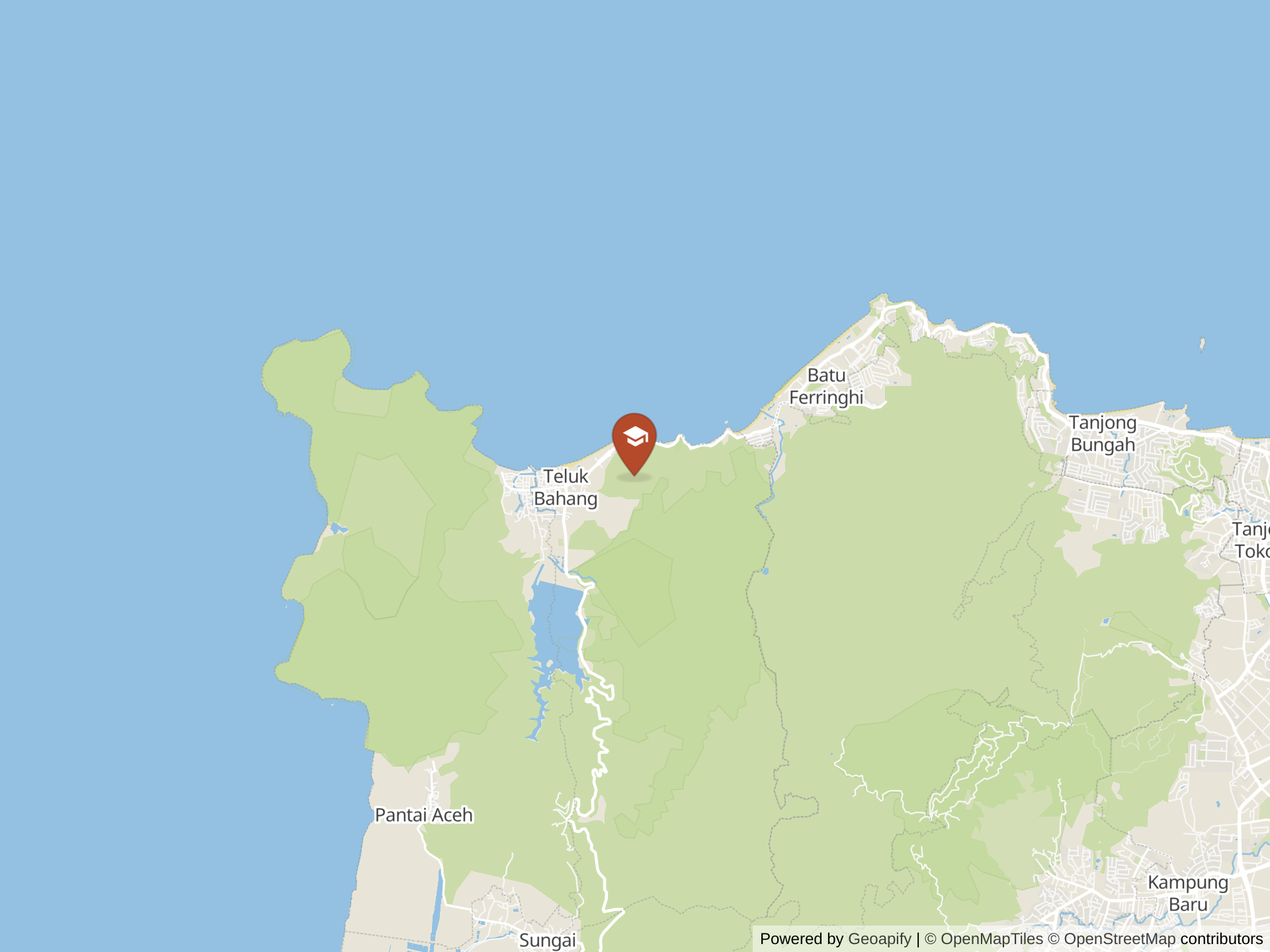 Map of The International School of Penang (Uplands)