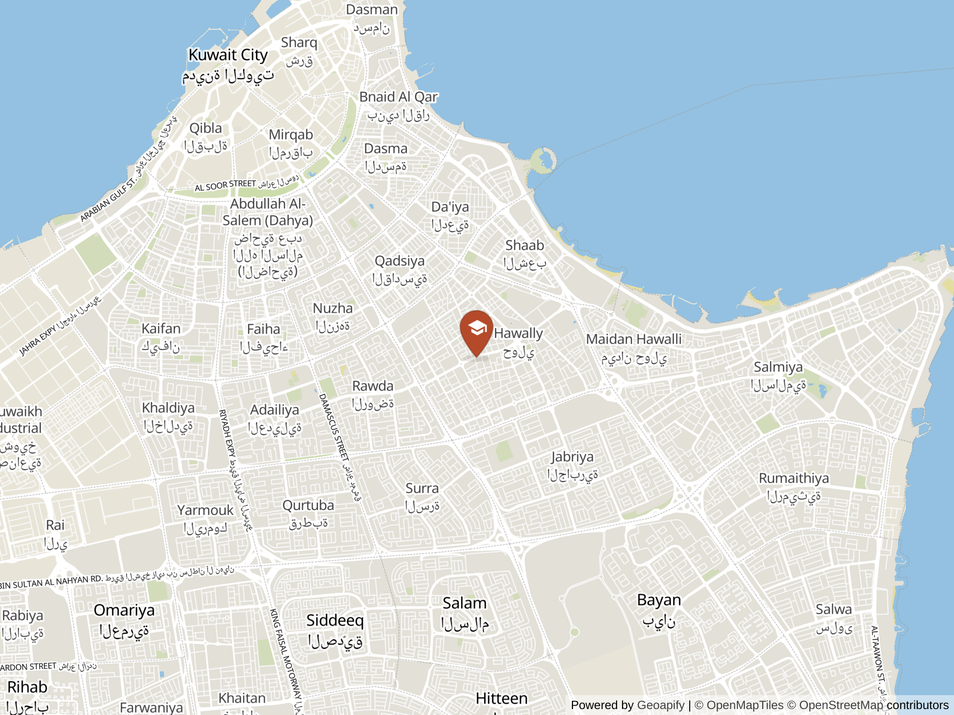 Map of Al-Bayan Bilingual School
