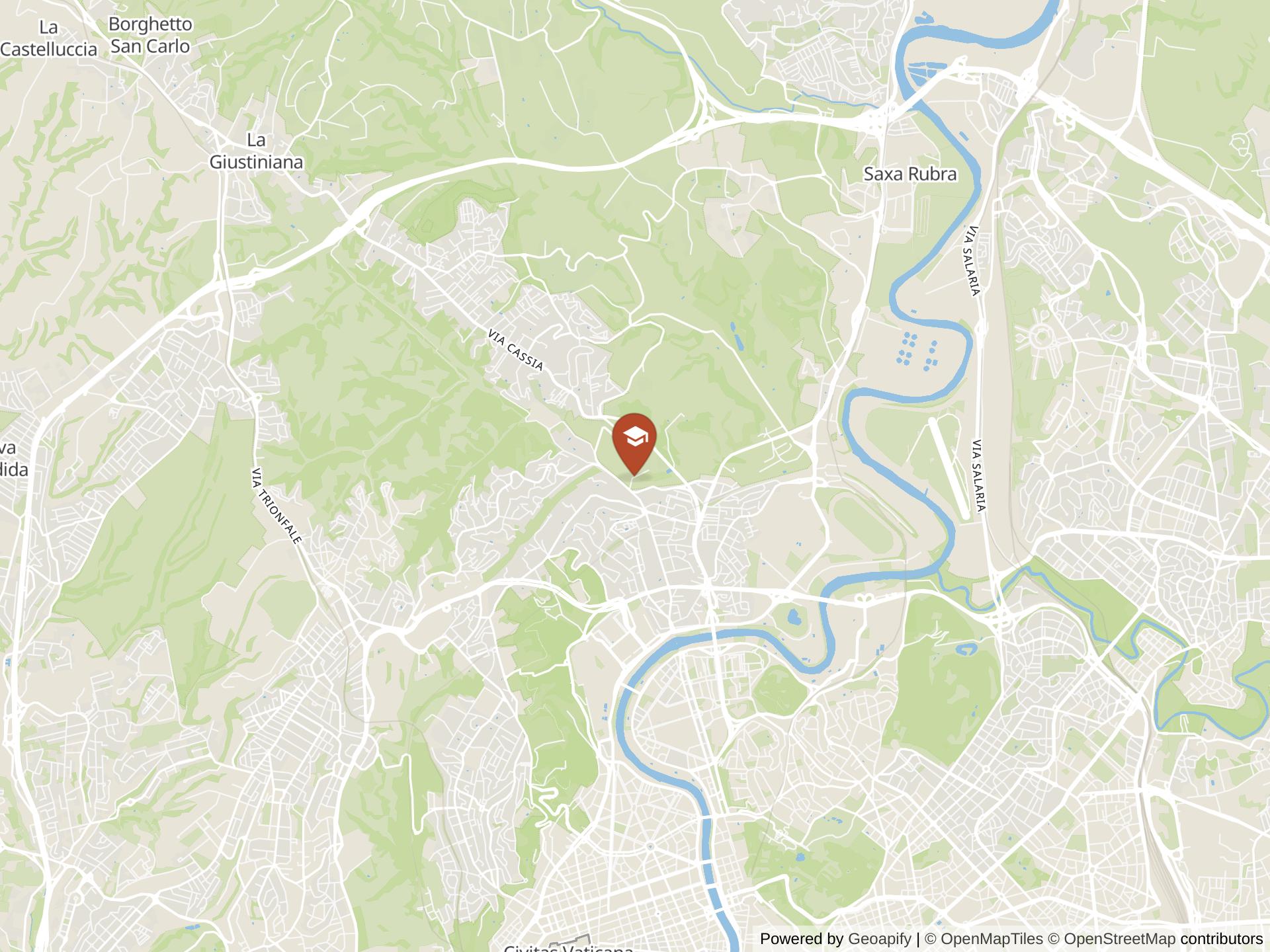 Map of Marymount International School Rome