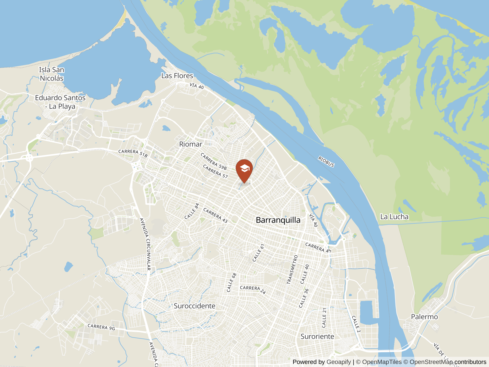 Map of Colegio Marymount Barranquilla