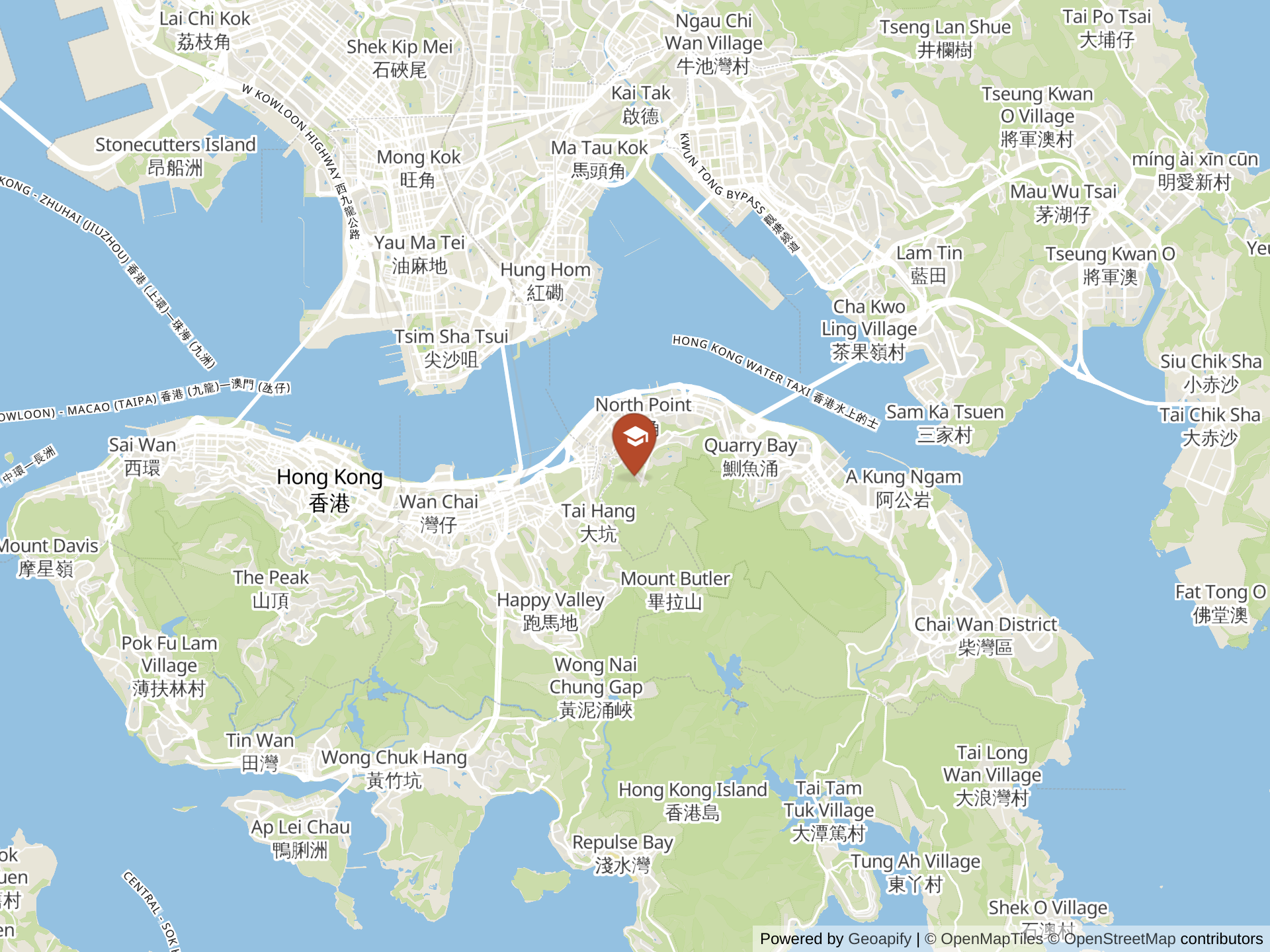 Map of Chinese International School, Hong Kong