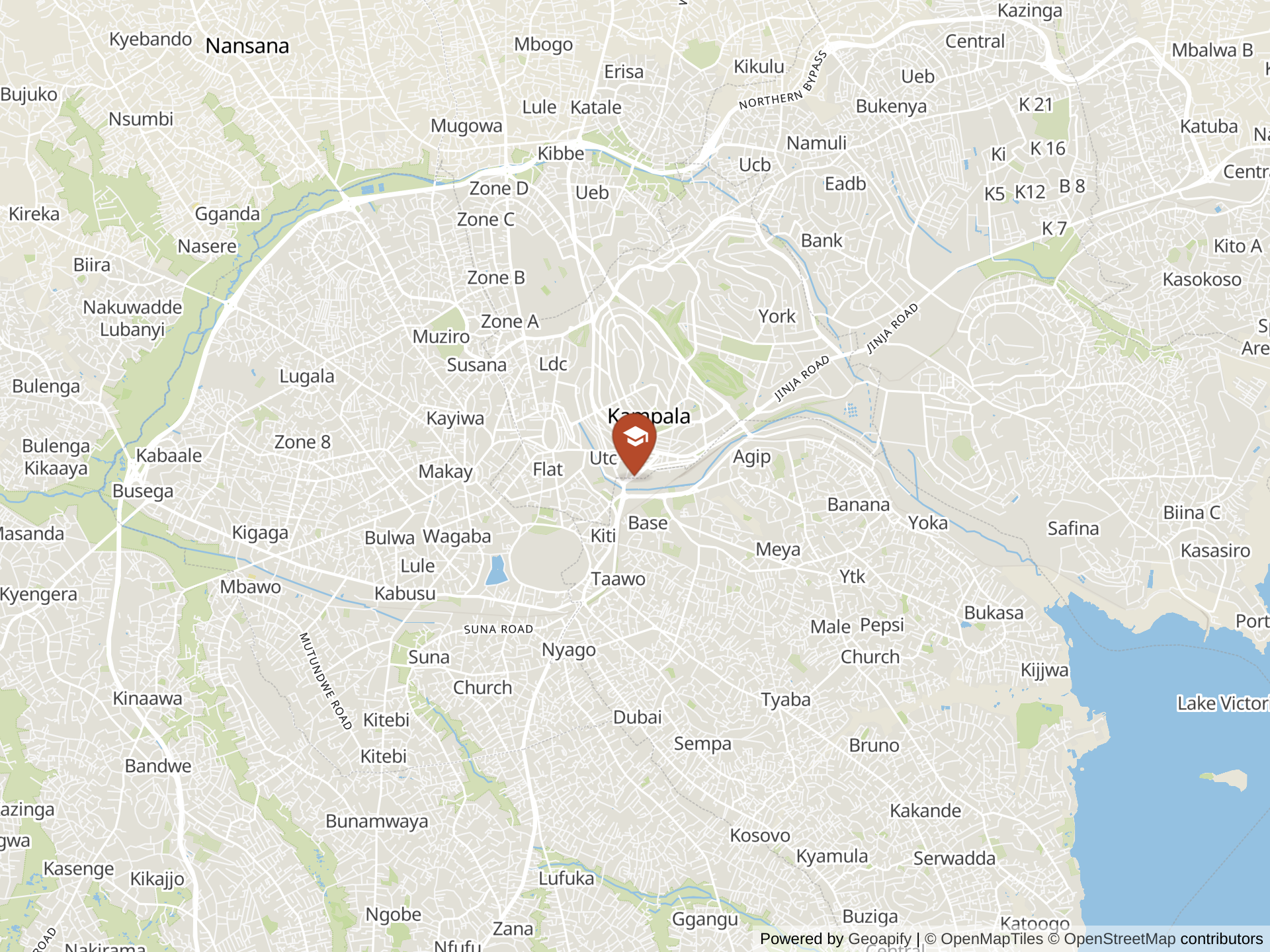 Map of The International School of Uganda