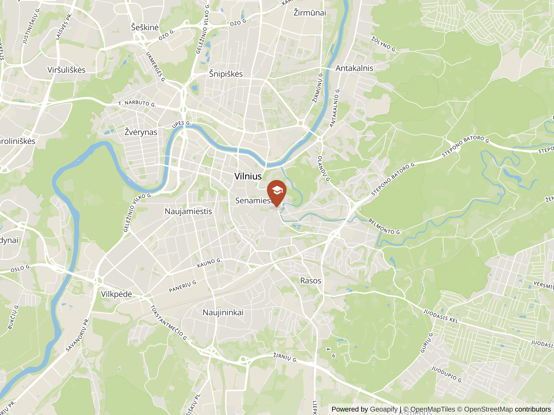 Map of Vilnius International School