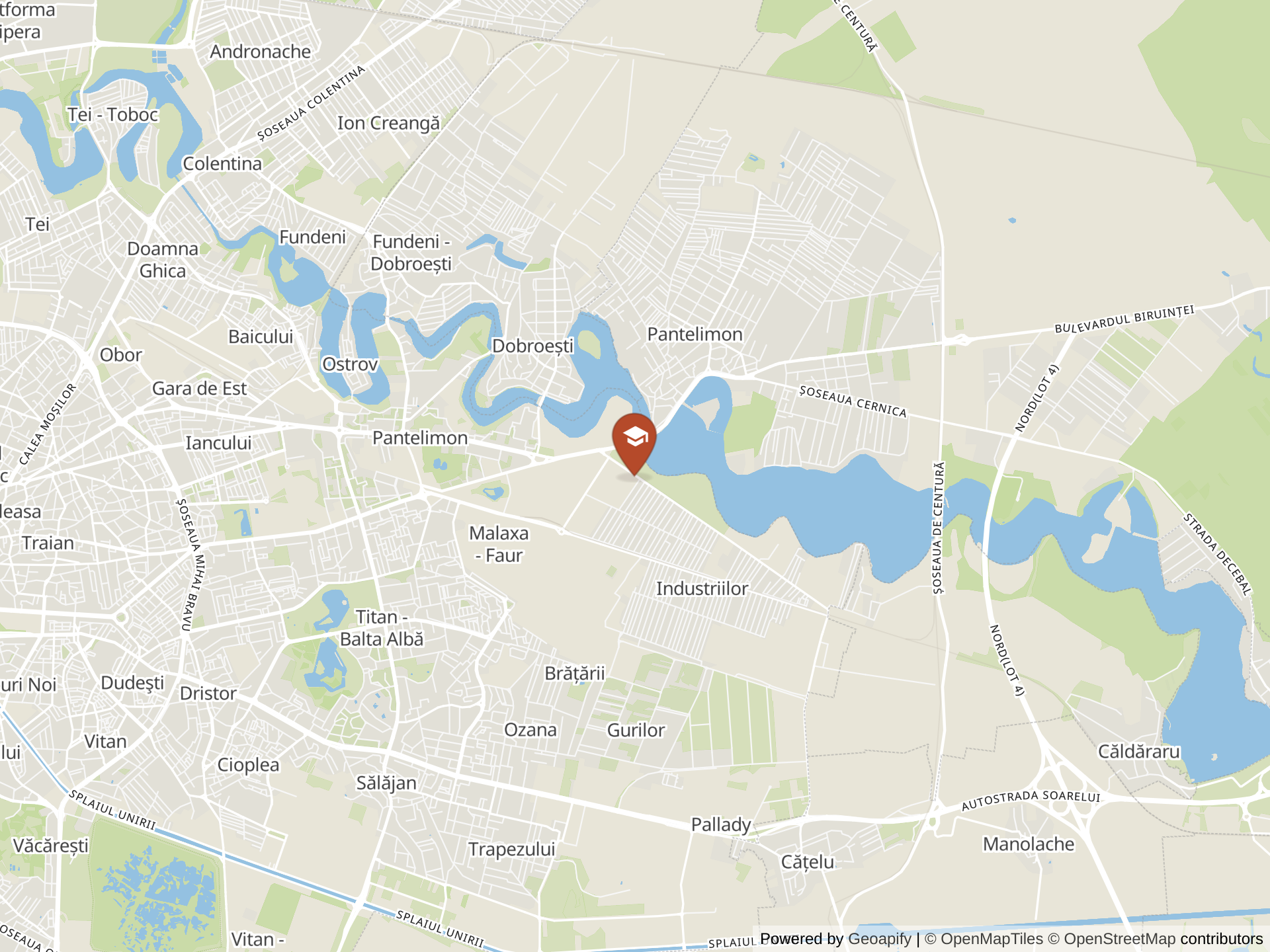 Map of International School of Bucharest