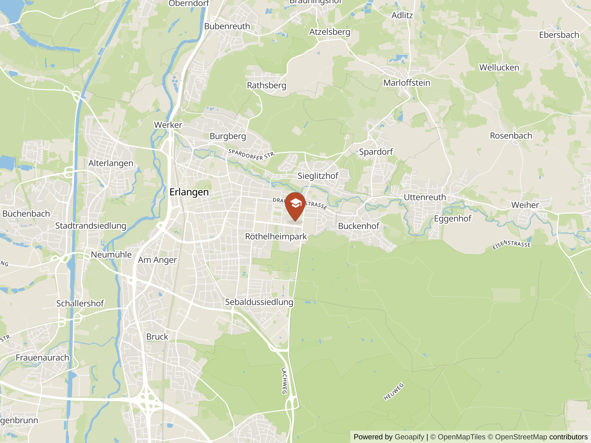 Franconian International Schoolの地図