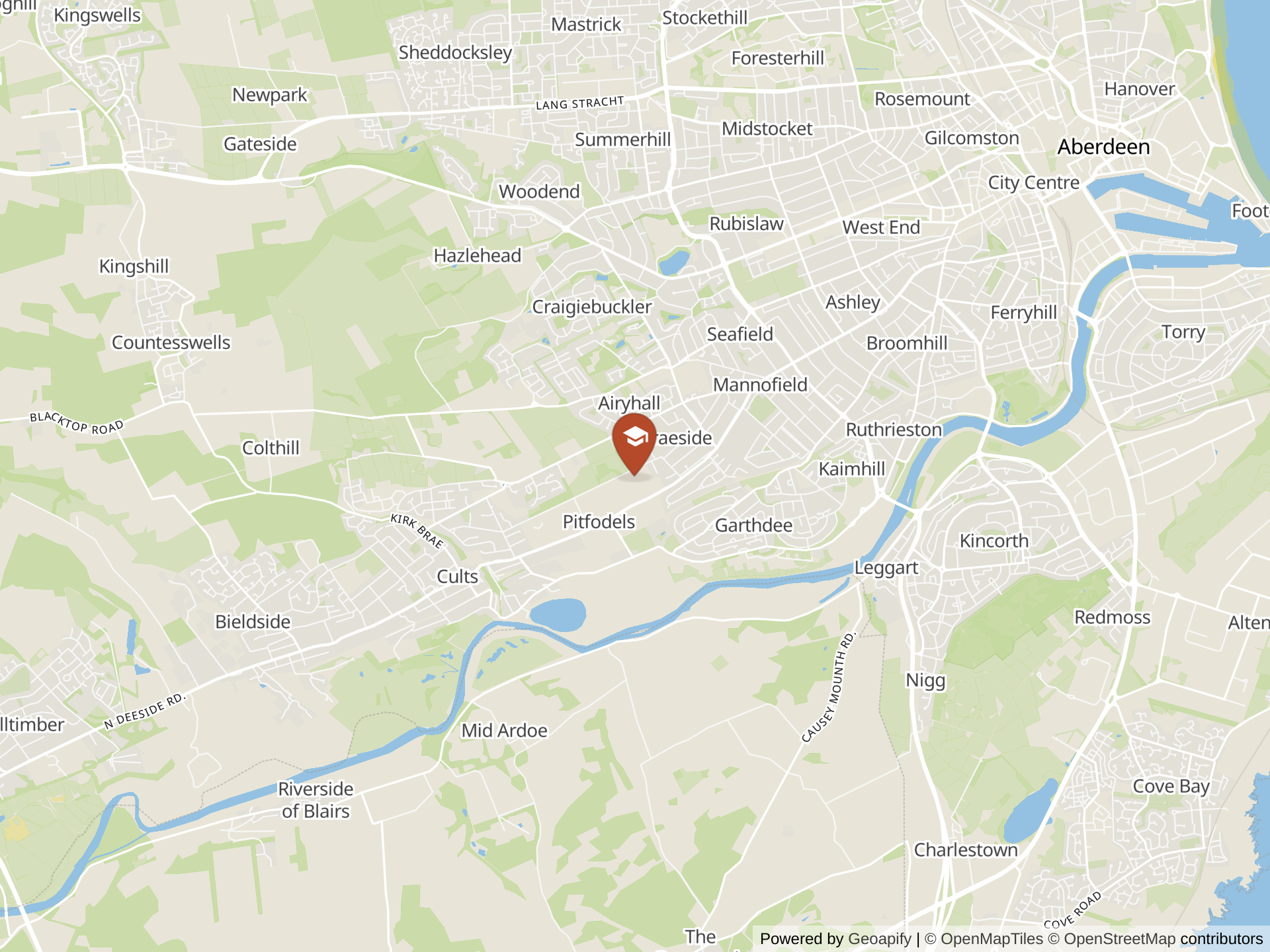 Map of International School of Aberdeen