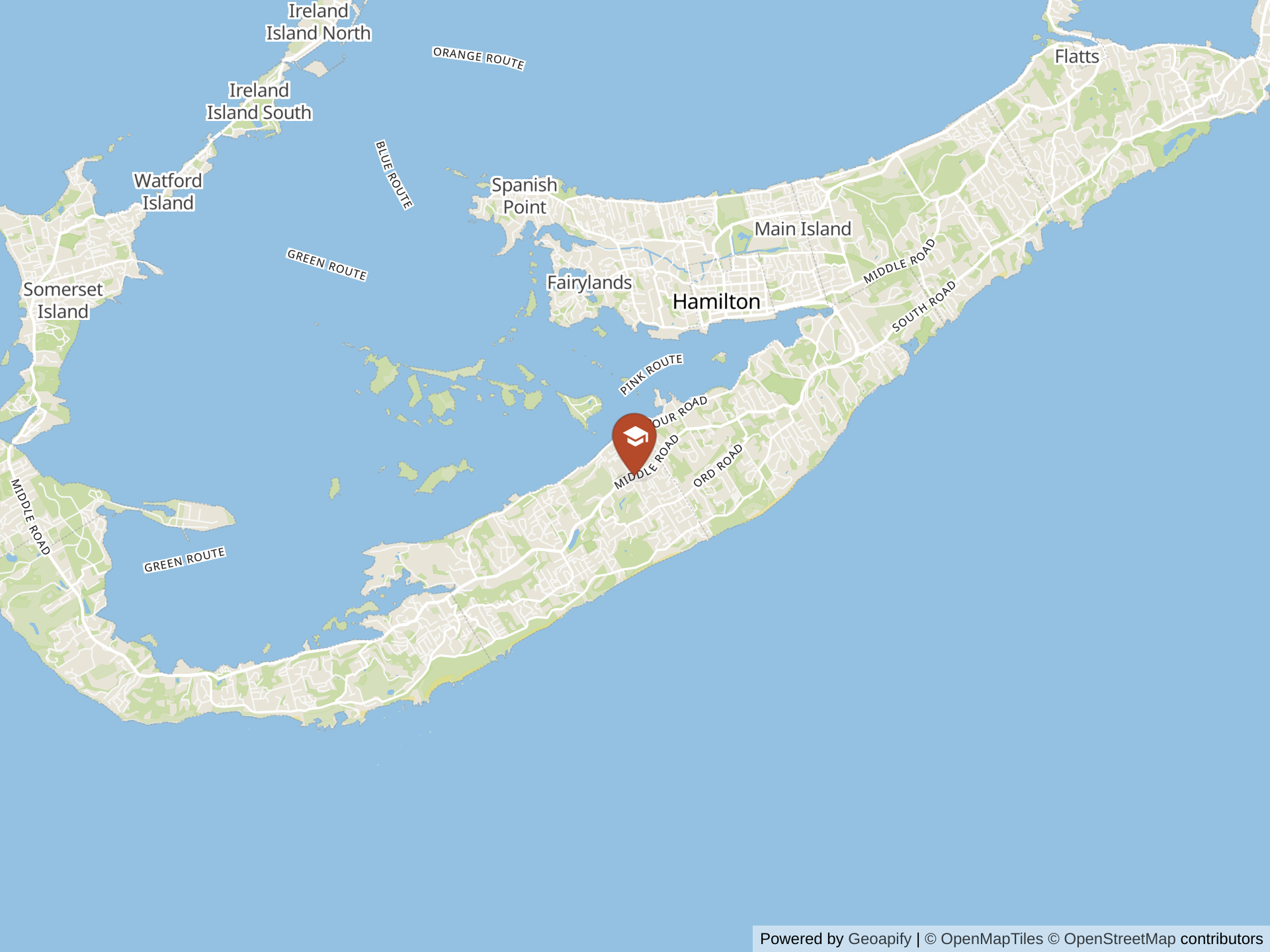 Map of Warwick Academy