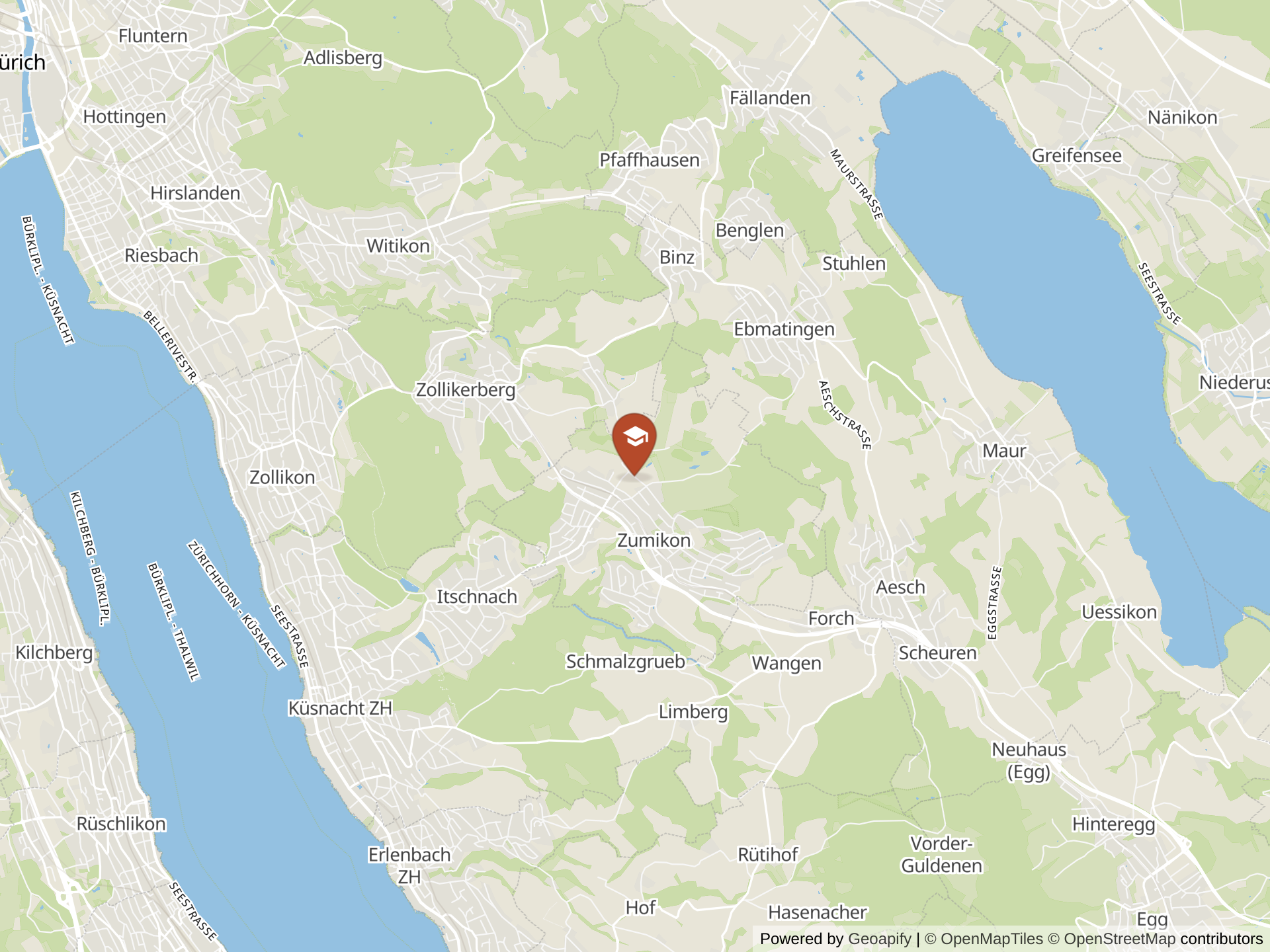 Mapa de The Inter-Community School Zurich
