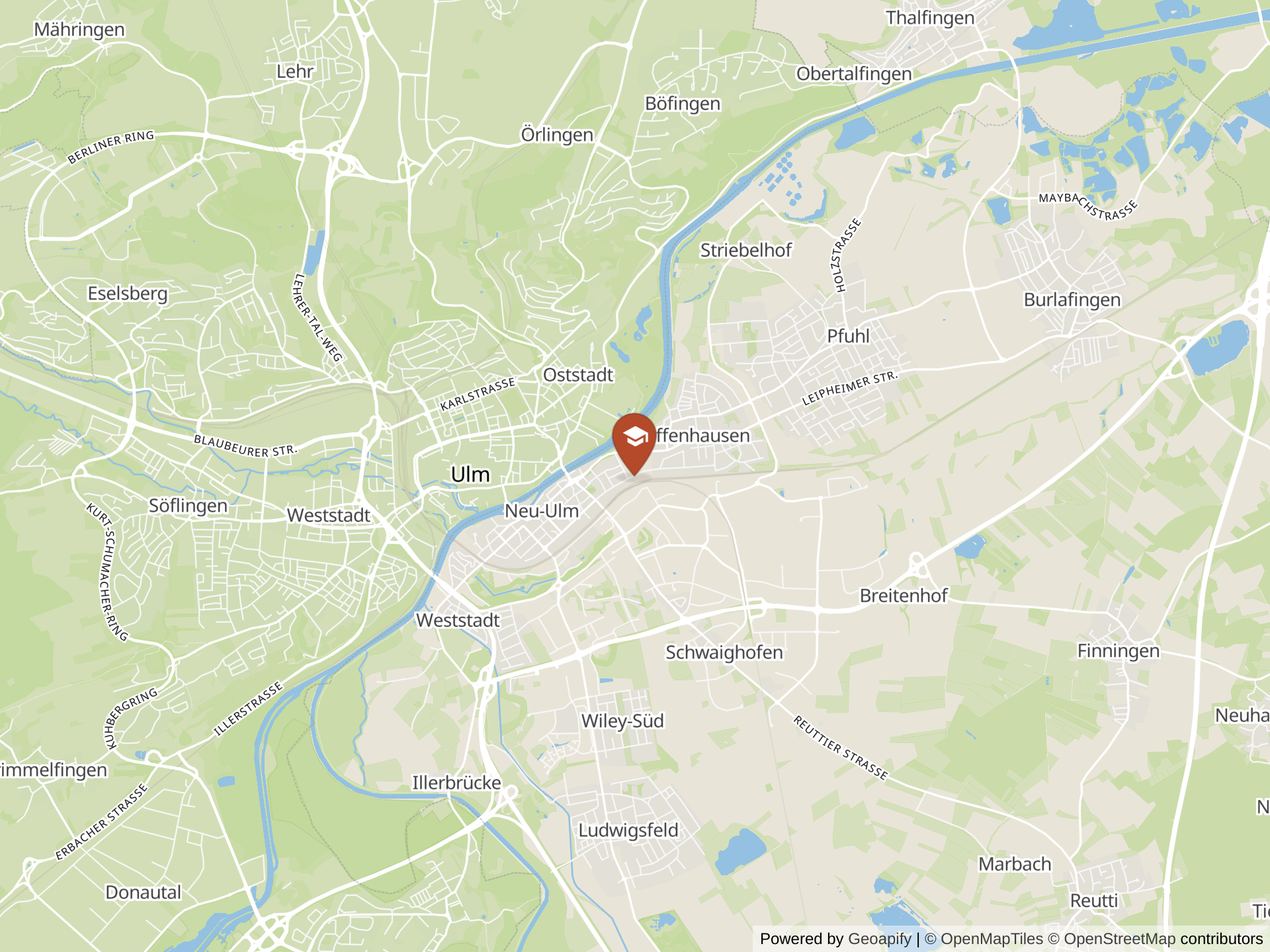 Map of International School of Ulm/Neu-Ulm
