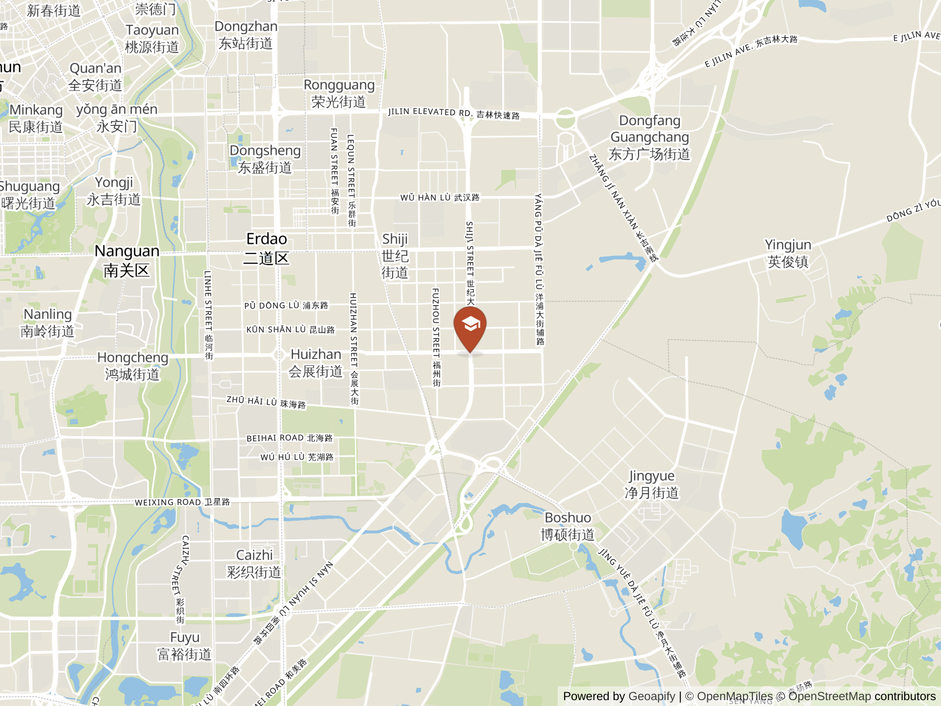 Map of Changchun American International School
