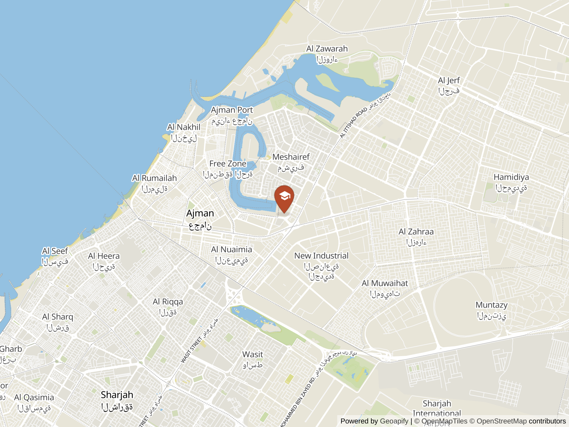 Map of Ajman Academy International School