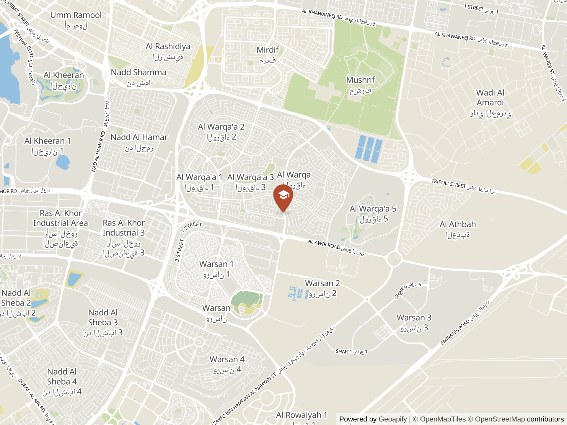 Map of The School of Research Science