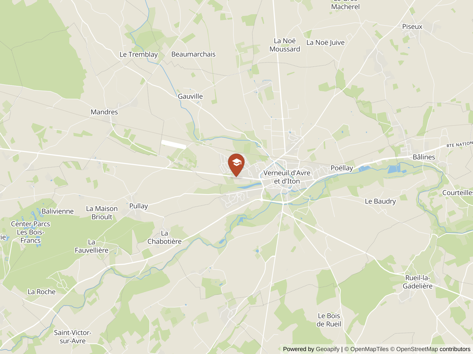 Map of Ecole des Roches