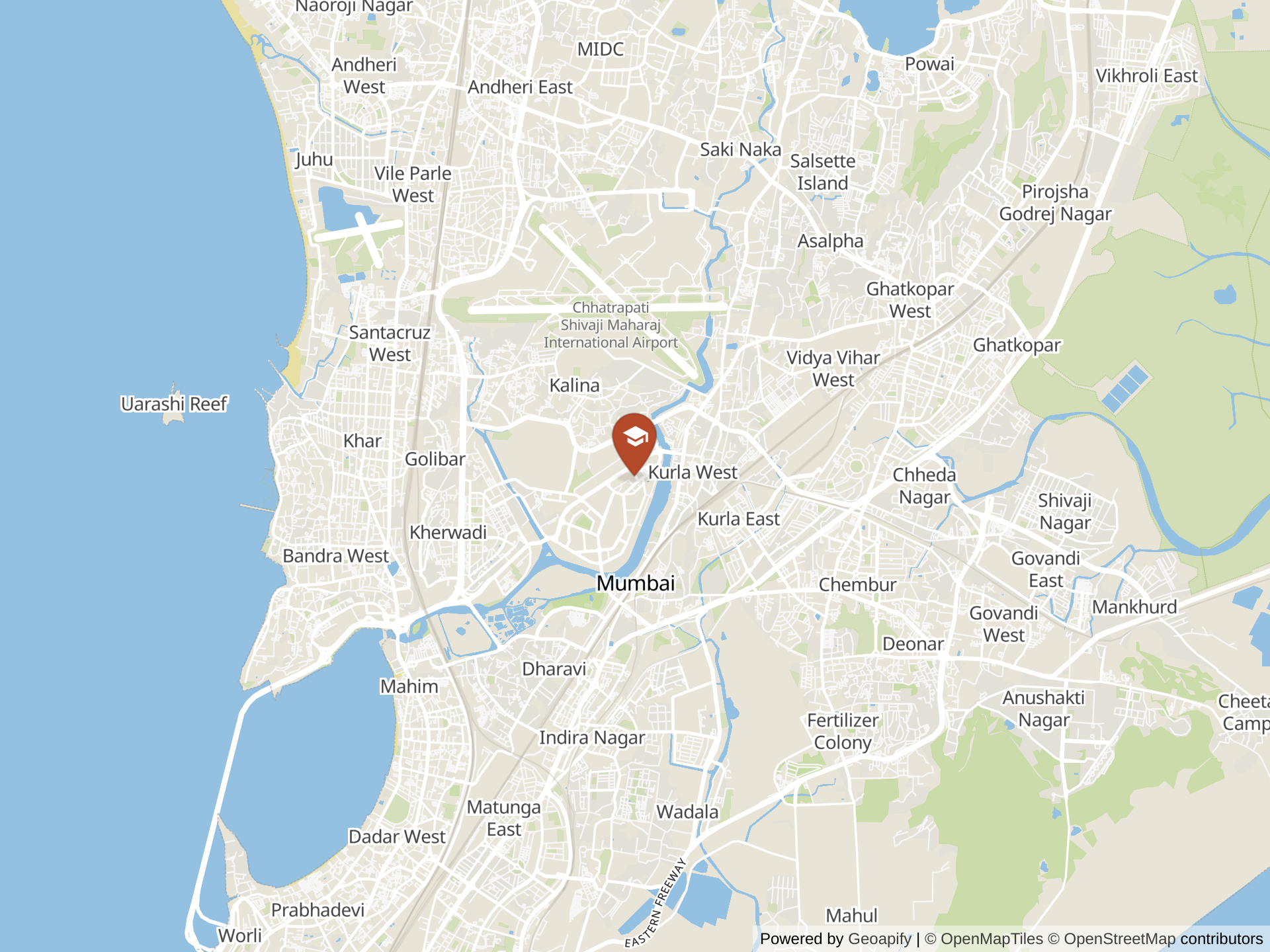 Map of Ascend International School, India