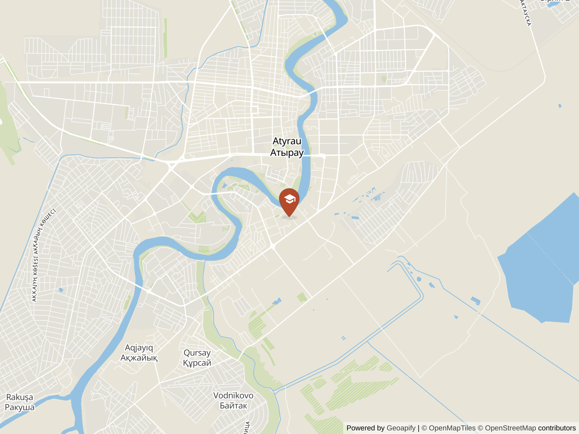 Map of Nazarbayev Intellectual School of Science and Mathematics in Atyrau