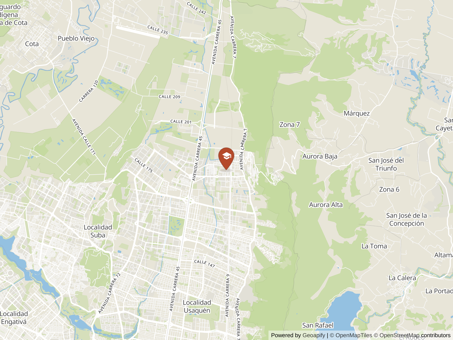 Map of Colegio Santa María