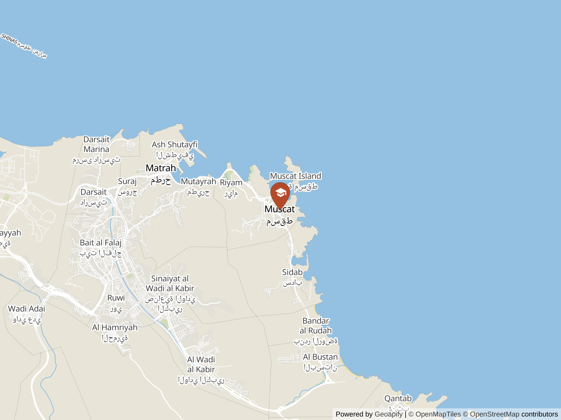 Map of Al Sahwa Schools