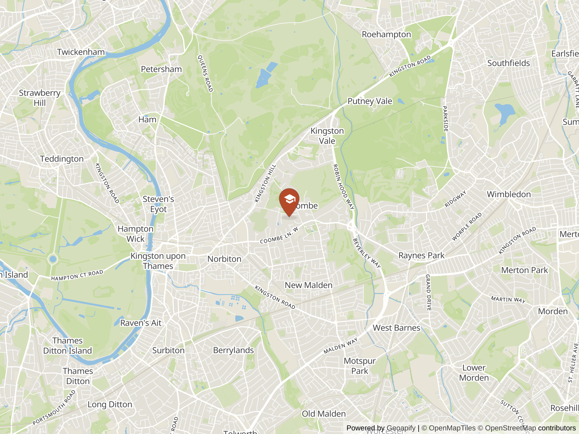 Map of Marymount International School London