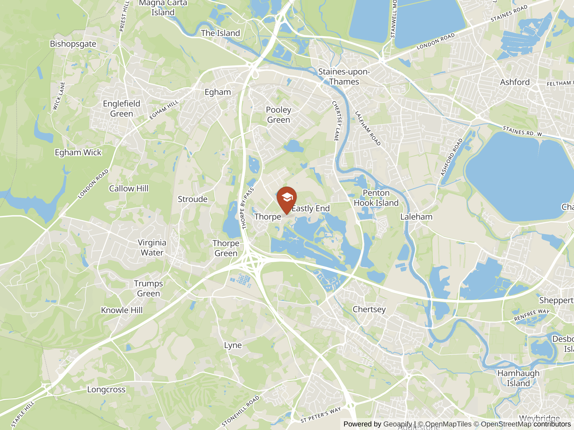 Map of TASIS The American School in England