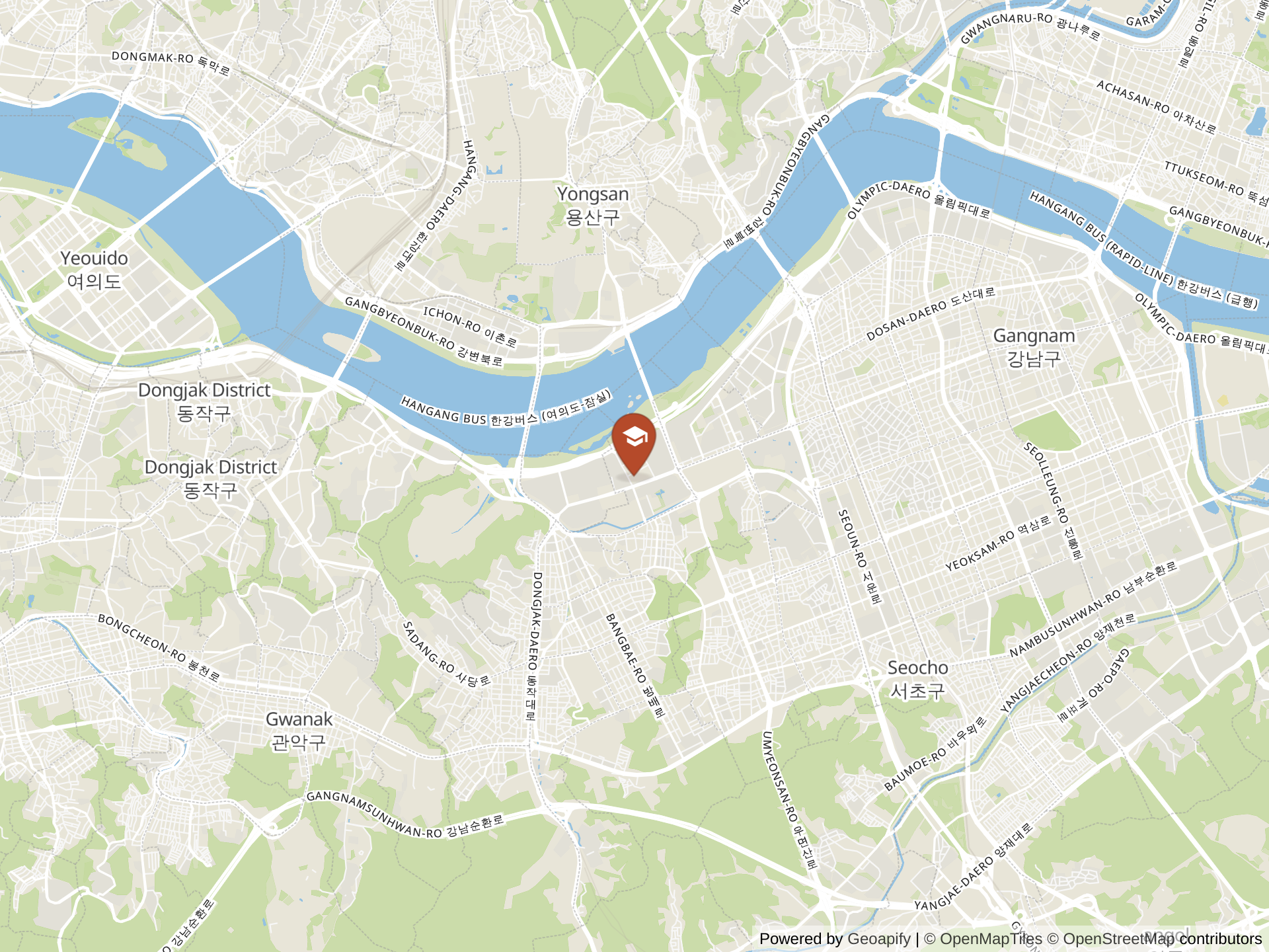 Map of Dulwich College Seoul
