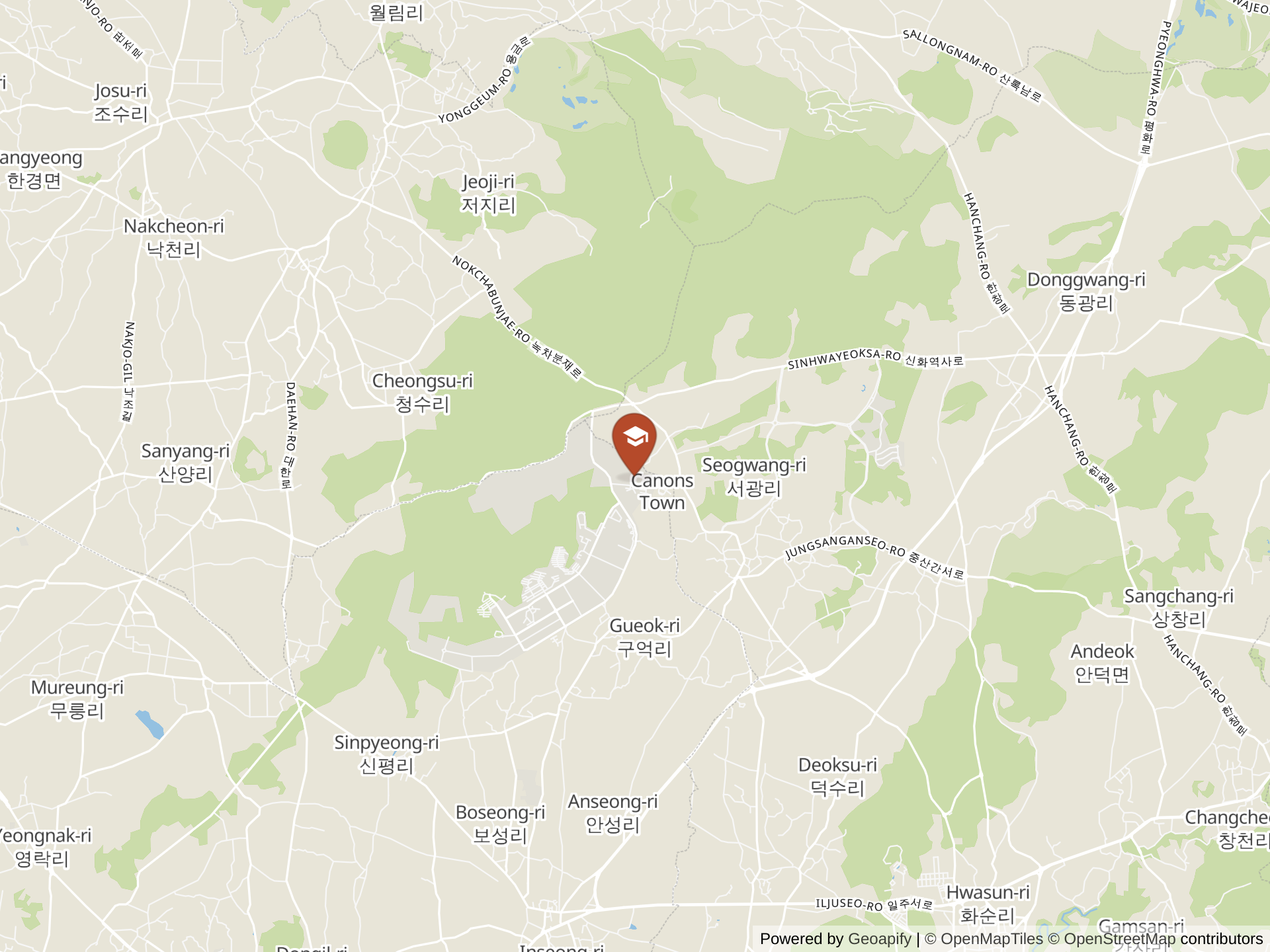 Map of North London Collegiate School Jeju