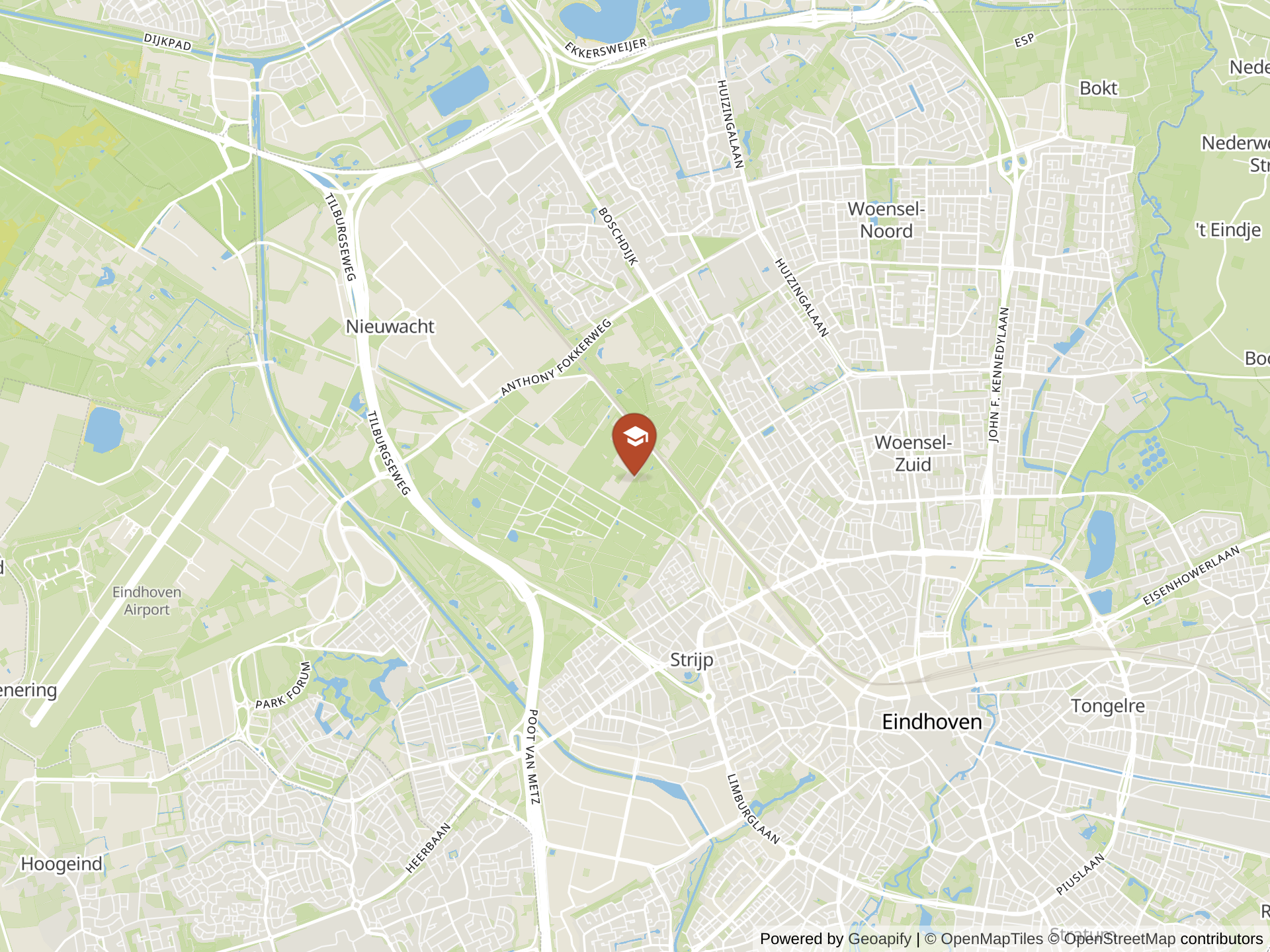 Map of International School of Eindhoven