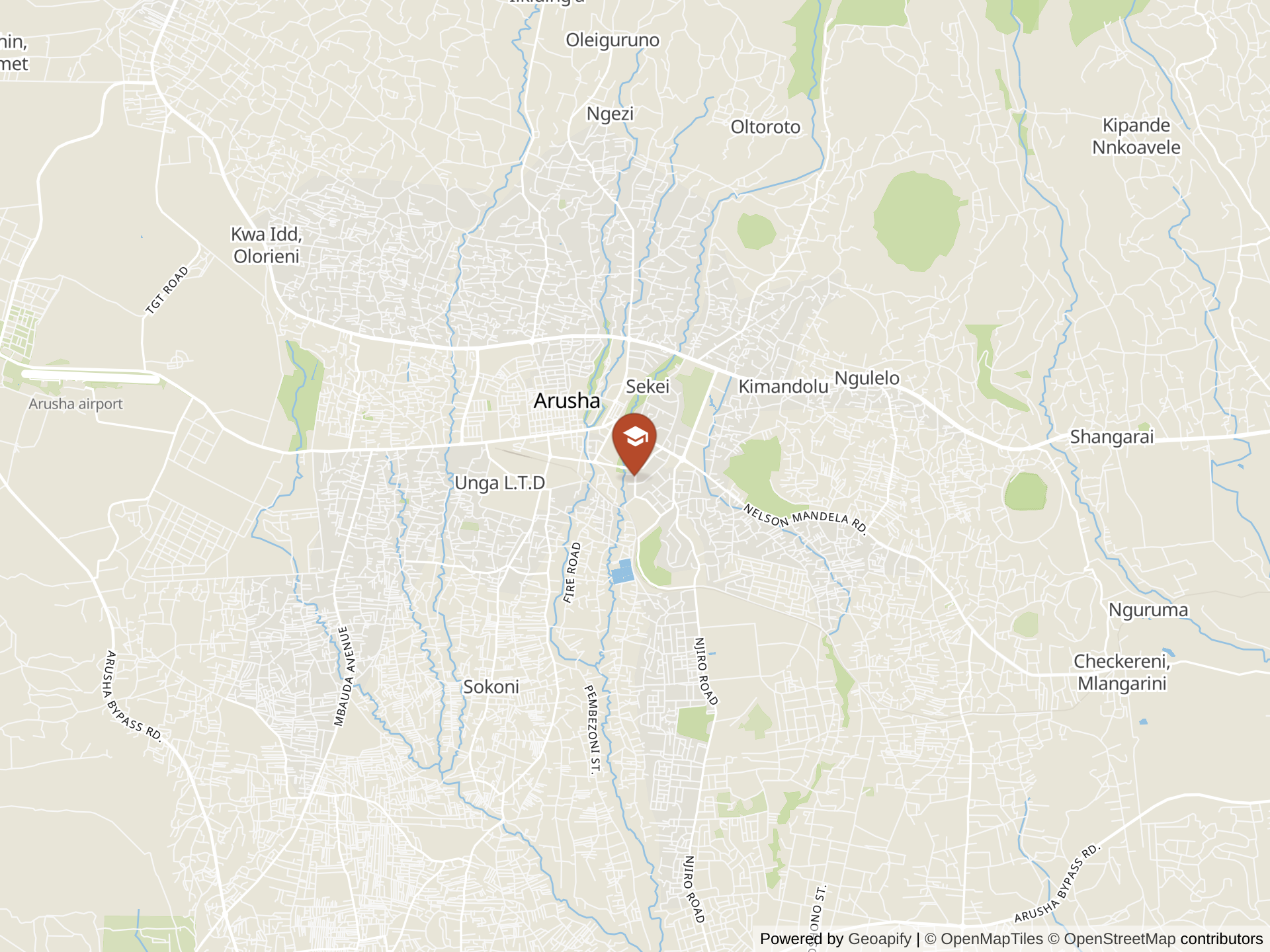 Map of Braeburn International School Arusha