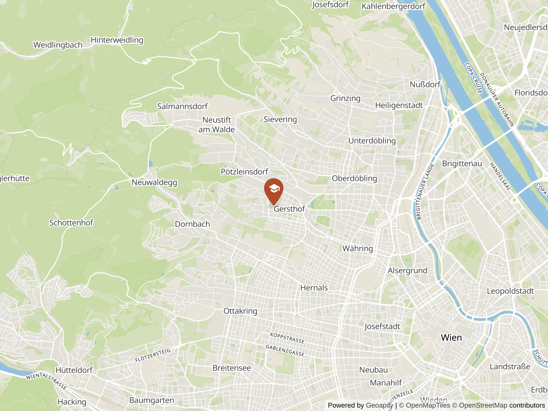 Map of AMADEUS International School Vienna