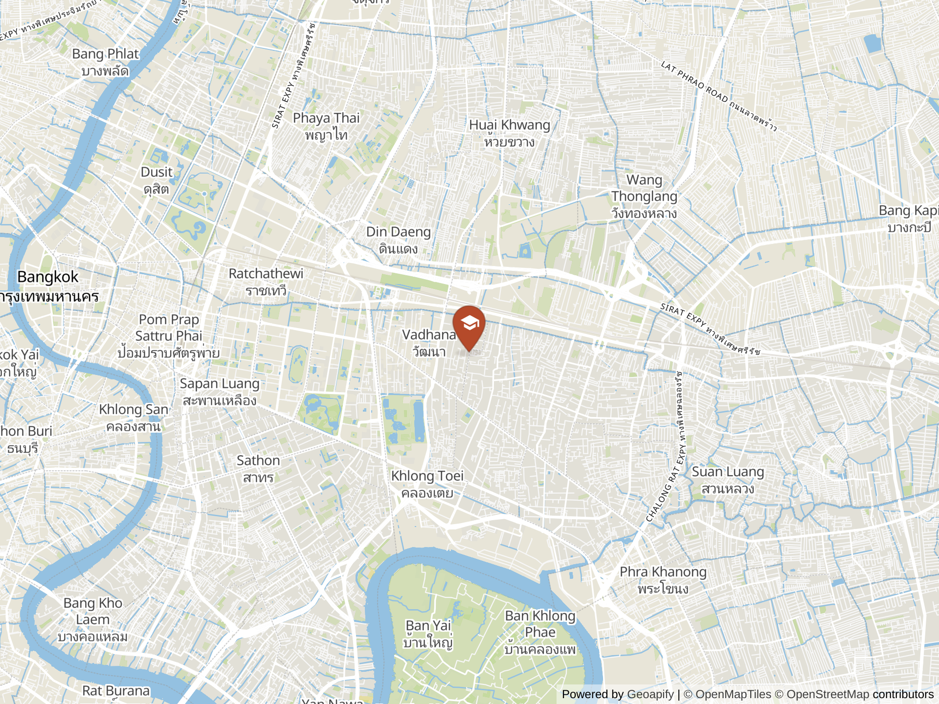 Map of The Australian International School Bangkok