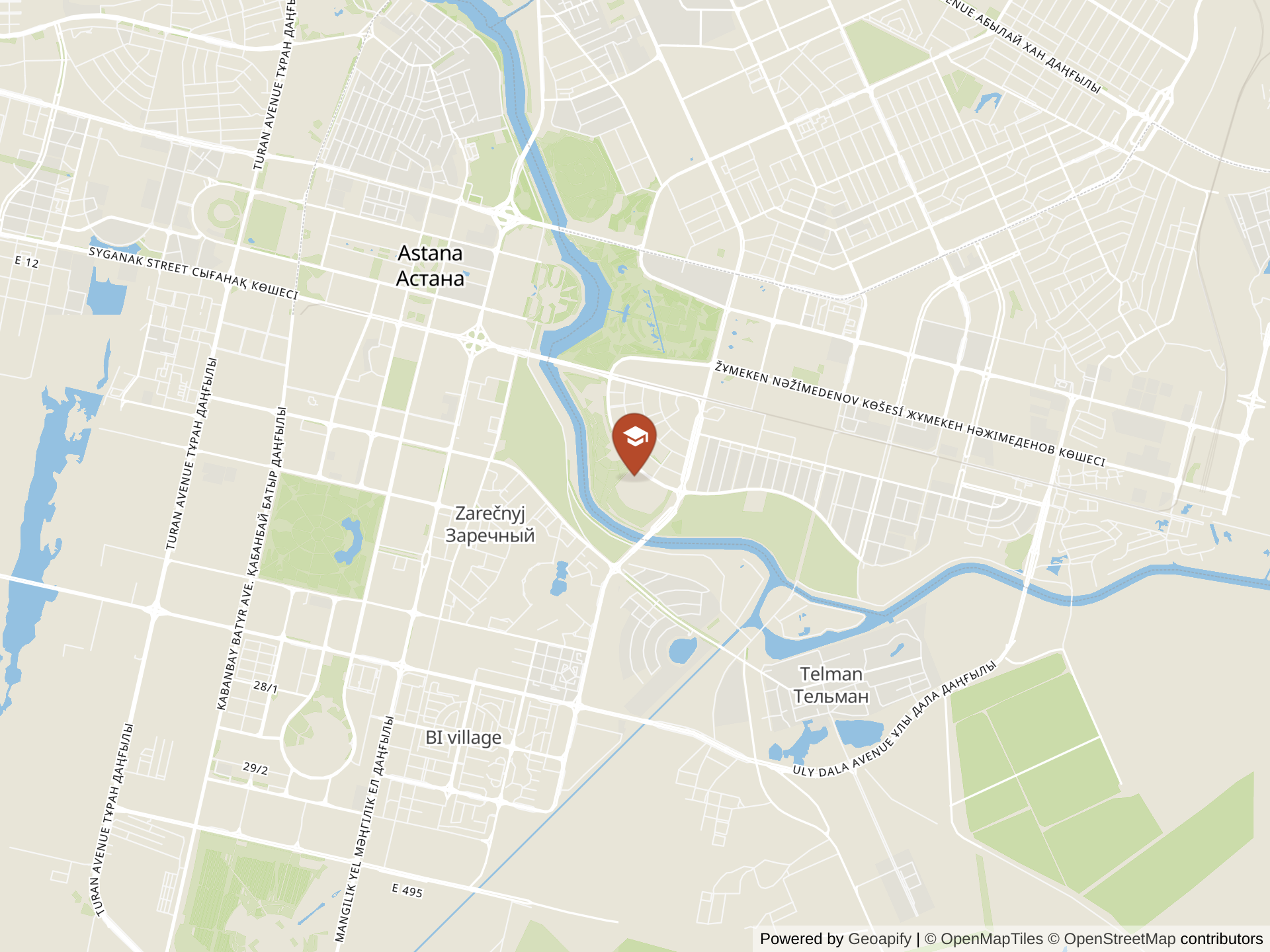 Map of Haileybury Astana
