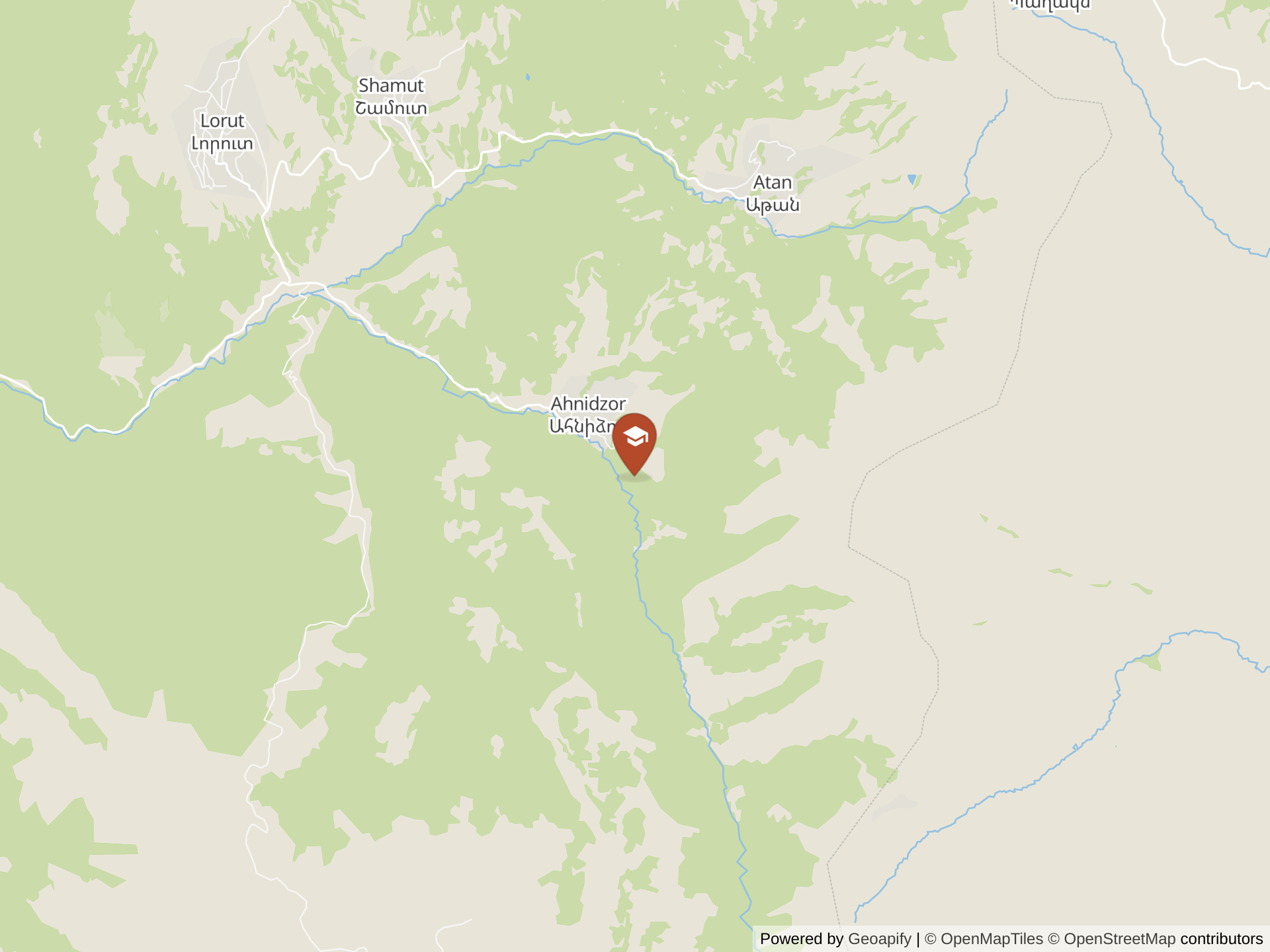 Map of UWC Dilijan