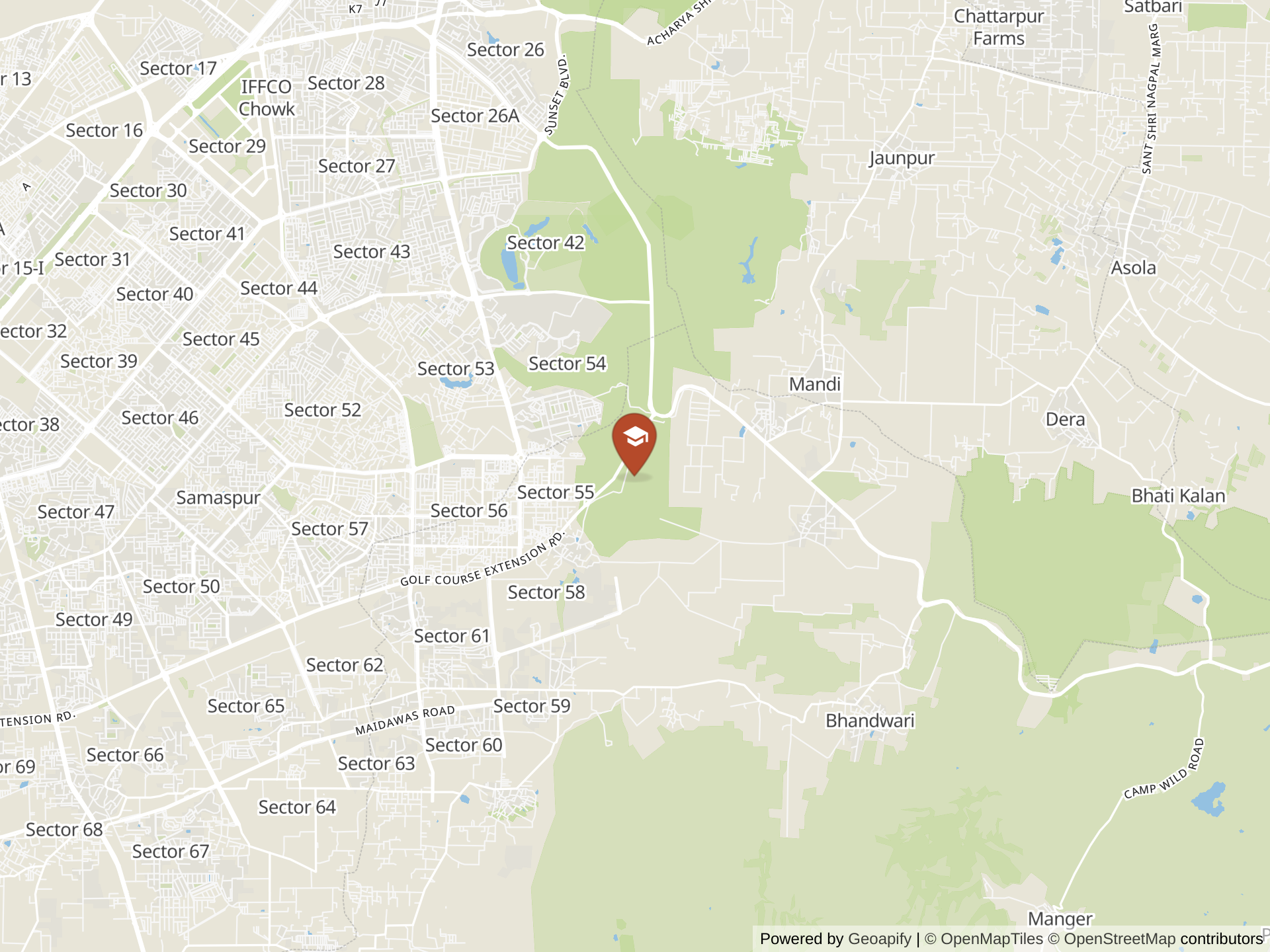 Map of Heritage Xperiential Learning School