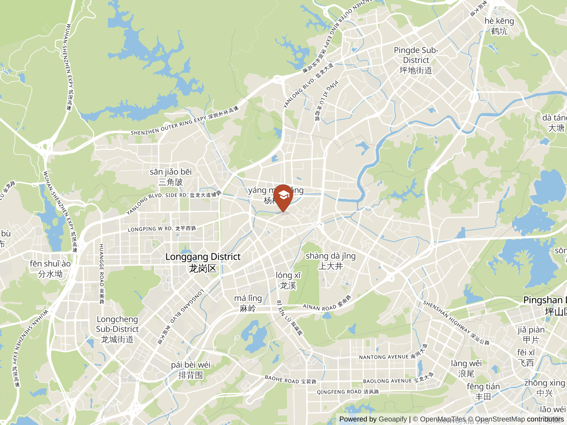 Map of International School of Nanshan Shenzhen