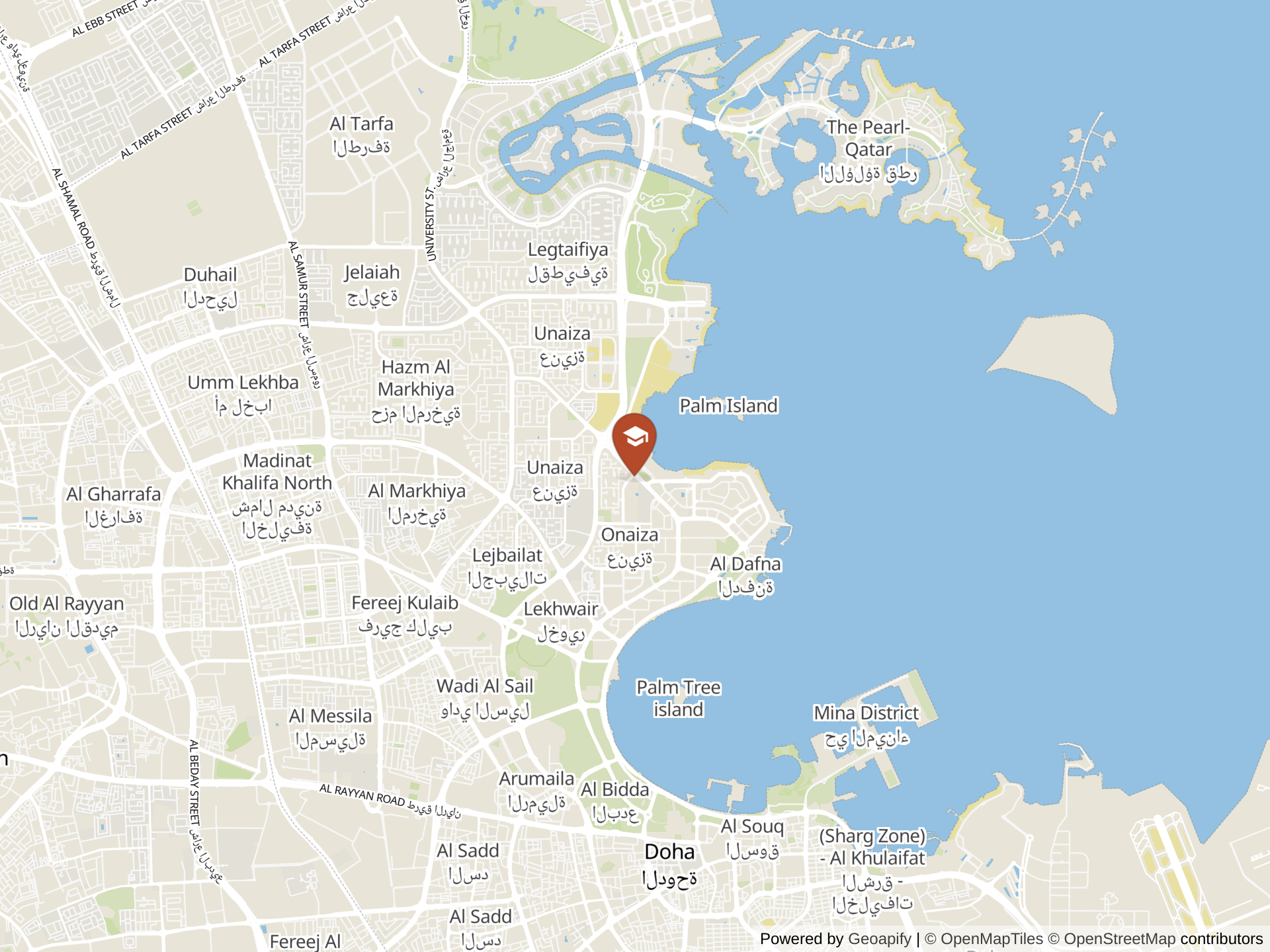 Map of Qatar International School