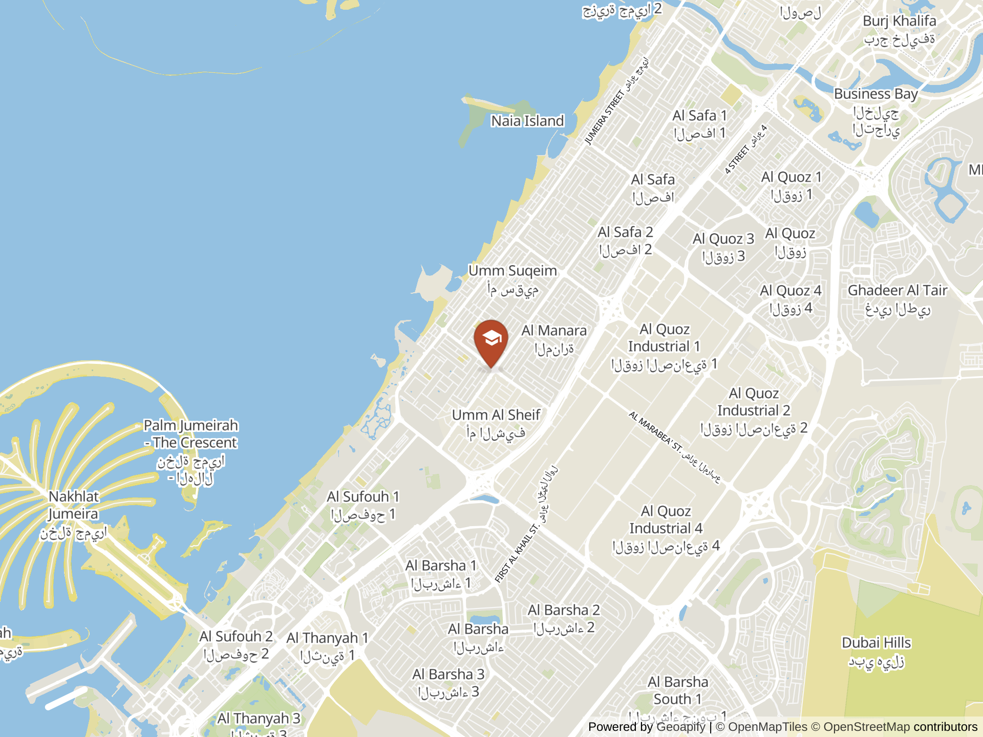 Map of Emirates International School, Jumeirah