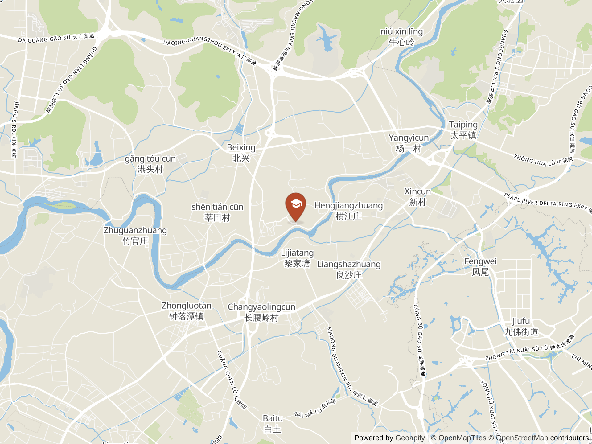 Map of Yew Wah International Education School of Guangzhou
