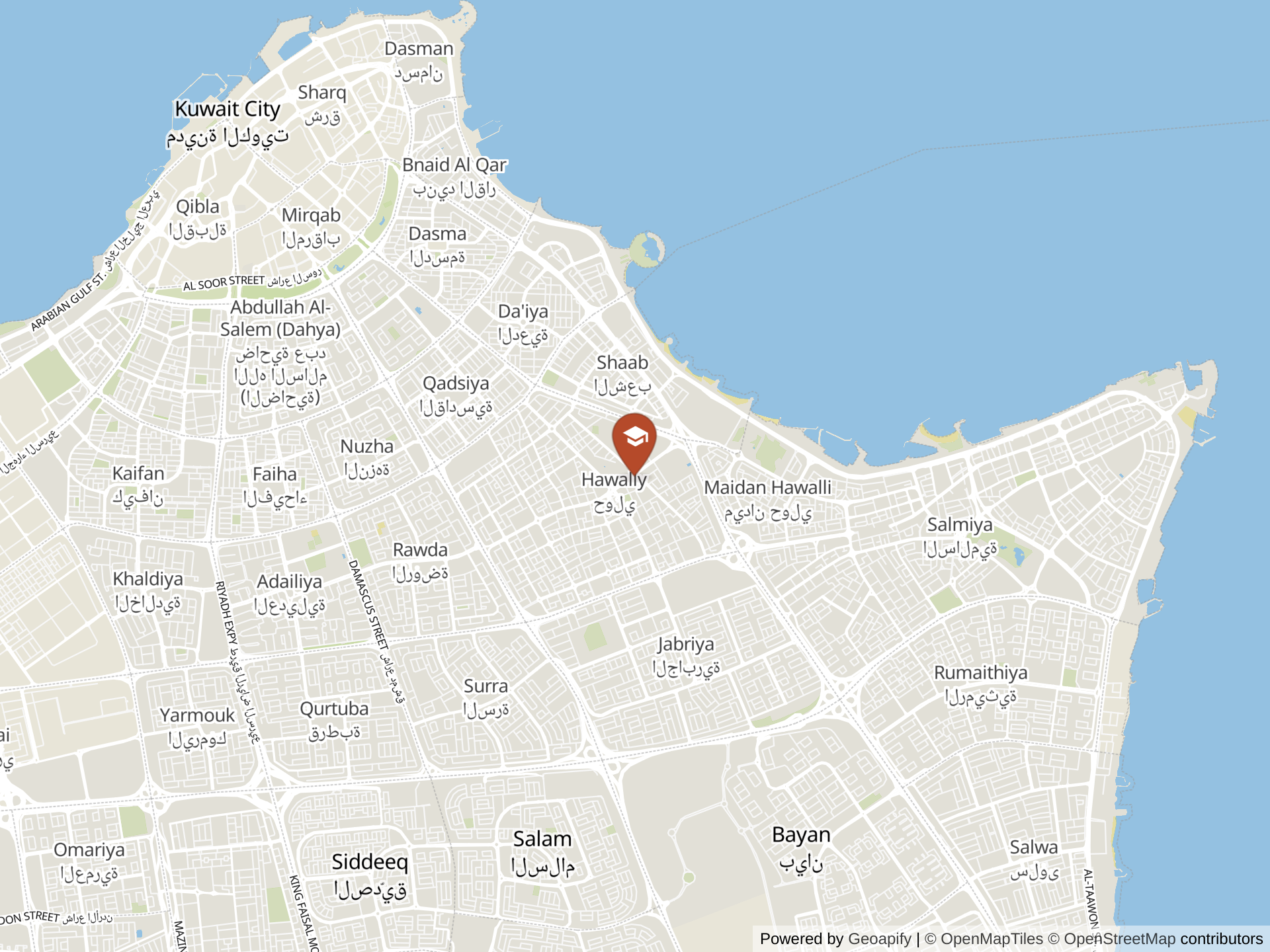 Map of Al-Bayan International School