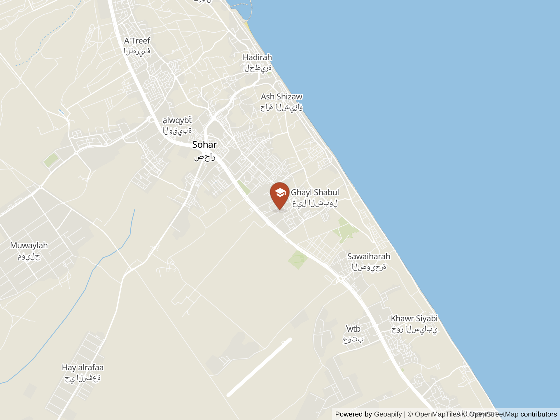 Map of Sohar International School