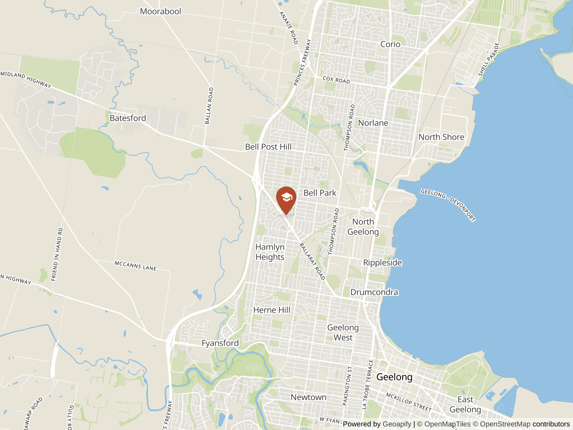 Map of Kardinia International College