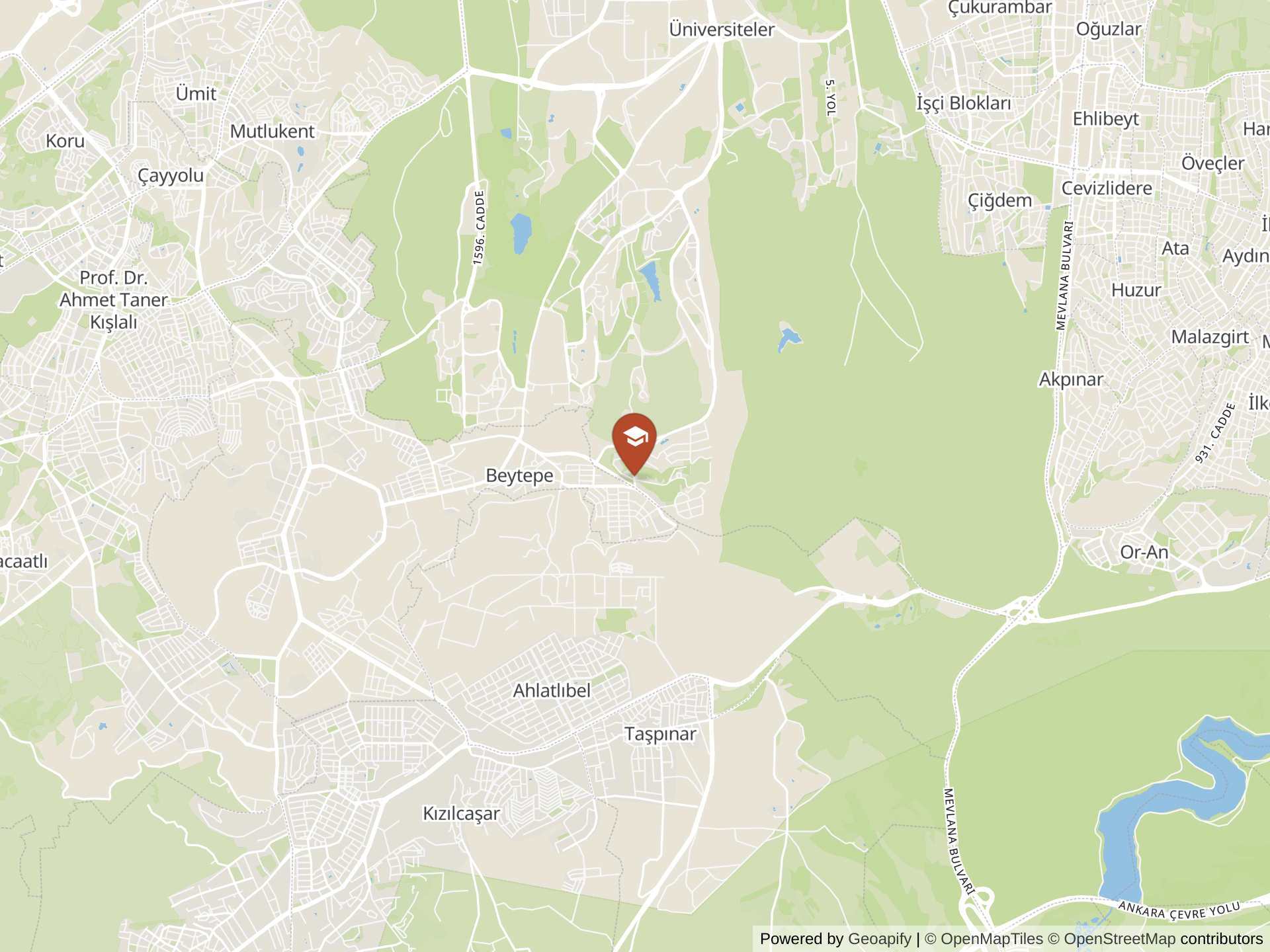 Map of ODTU Gelistirme Vakfi Okullari